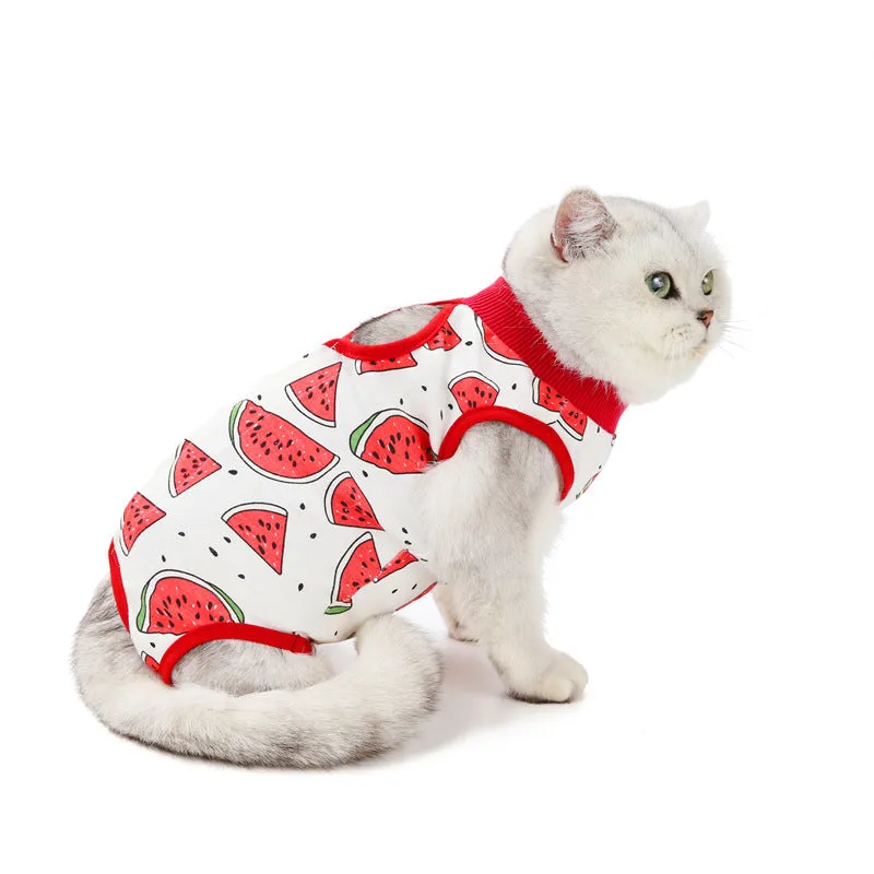 Fruit pattern pet clothing cat sterilization suit cloth