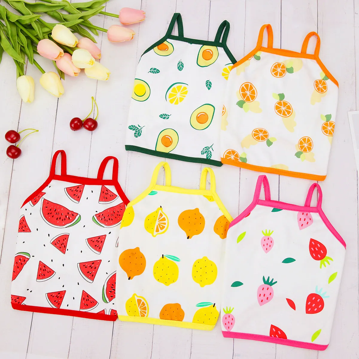 Fruit vest spring and summer pet clothing