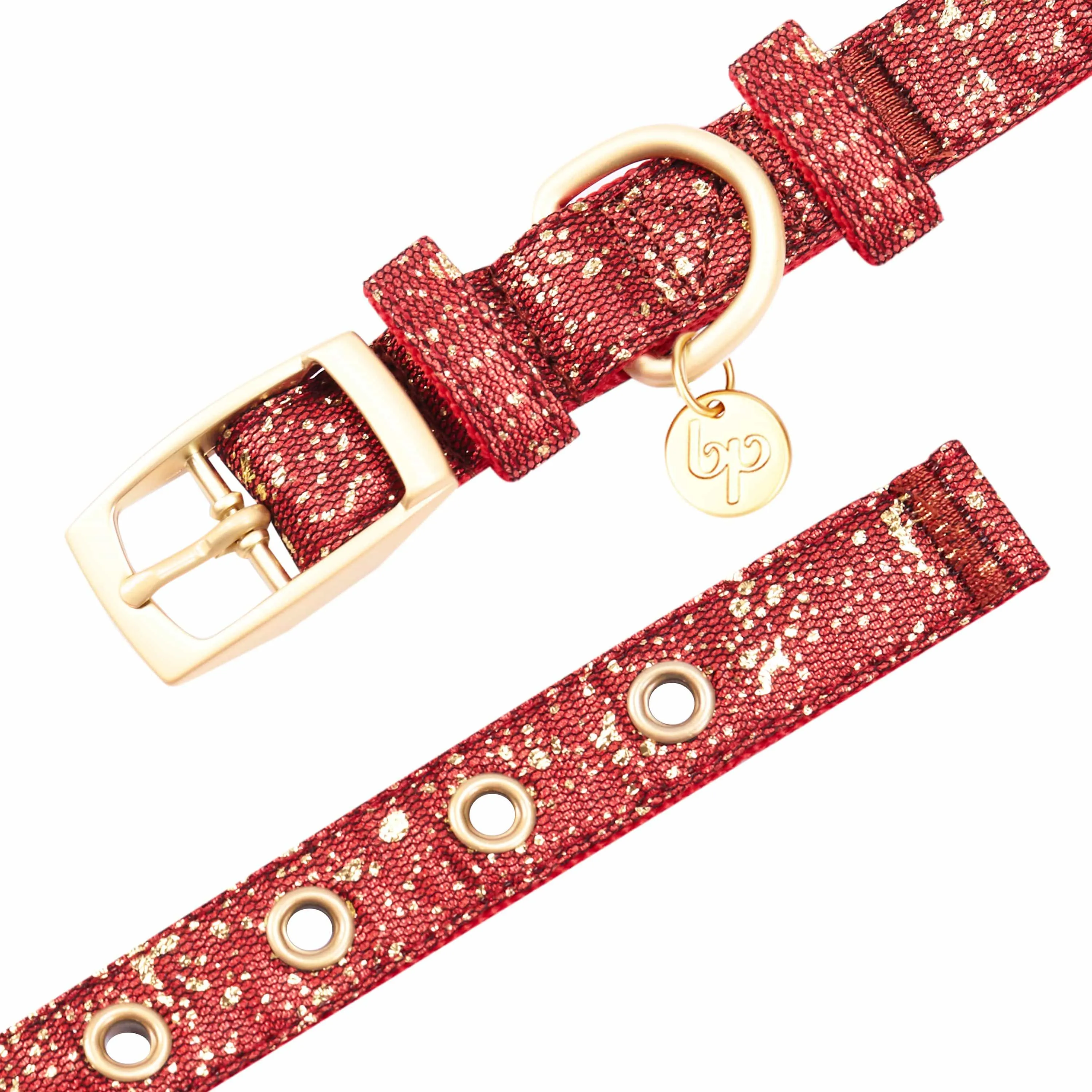 Glam Life Gold Stamping Lace Dog Collar