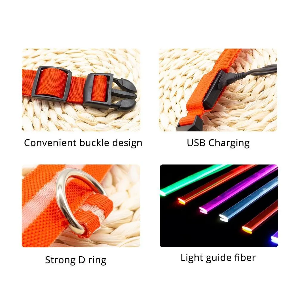 Glow in the Dark LED Dog Collars/Anti-Lost Avoid Accident Collar For Dogs