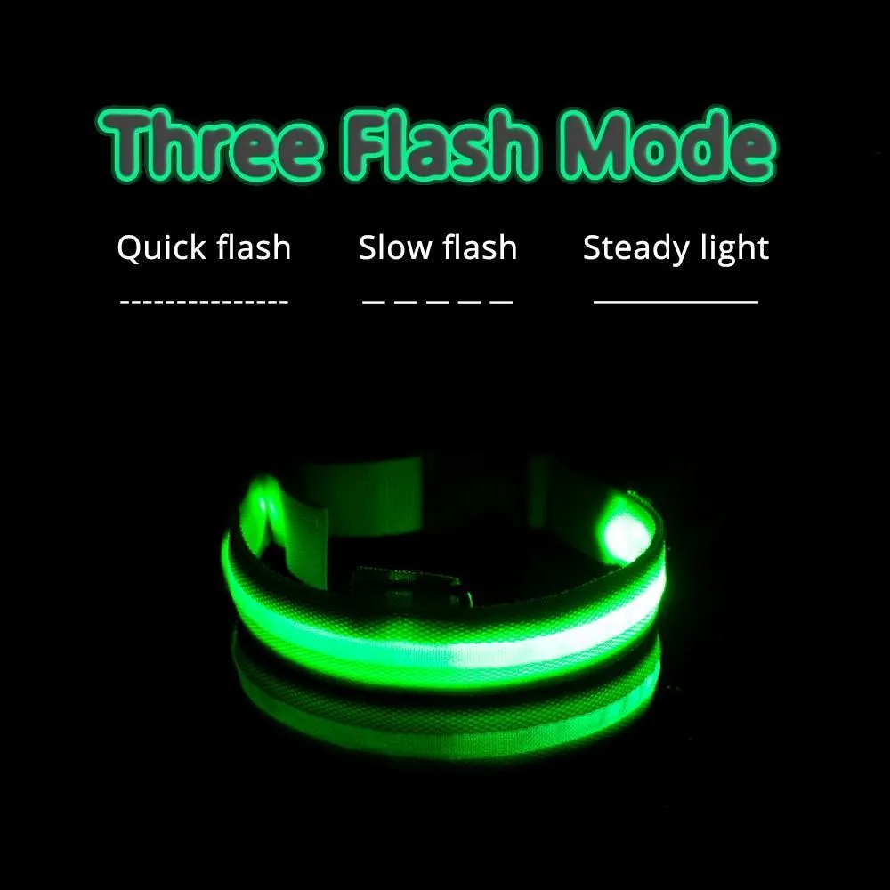 Glow in the Dark LED Dog Collars/Anti-Lost Avoid Accident Collar For Dogs