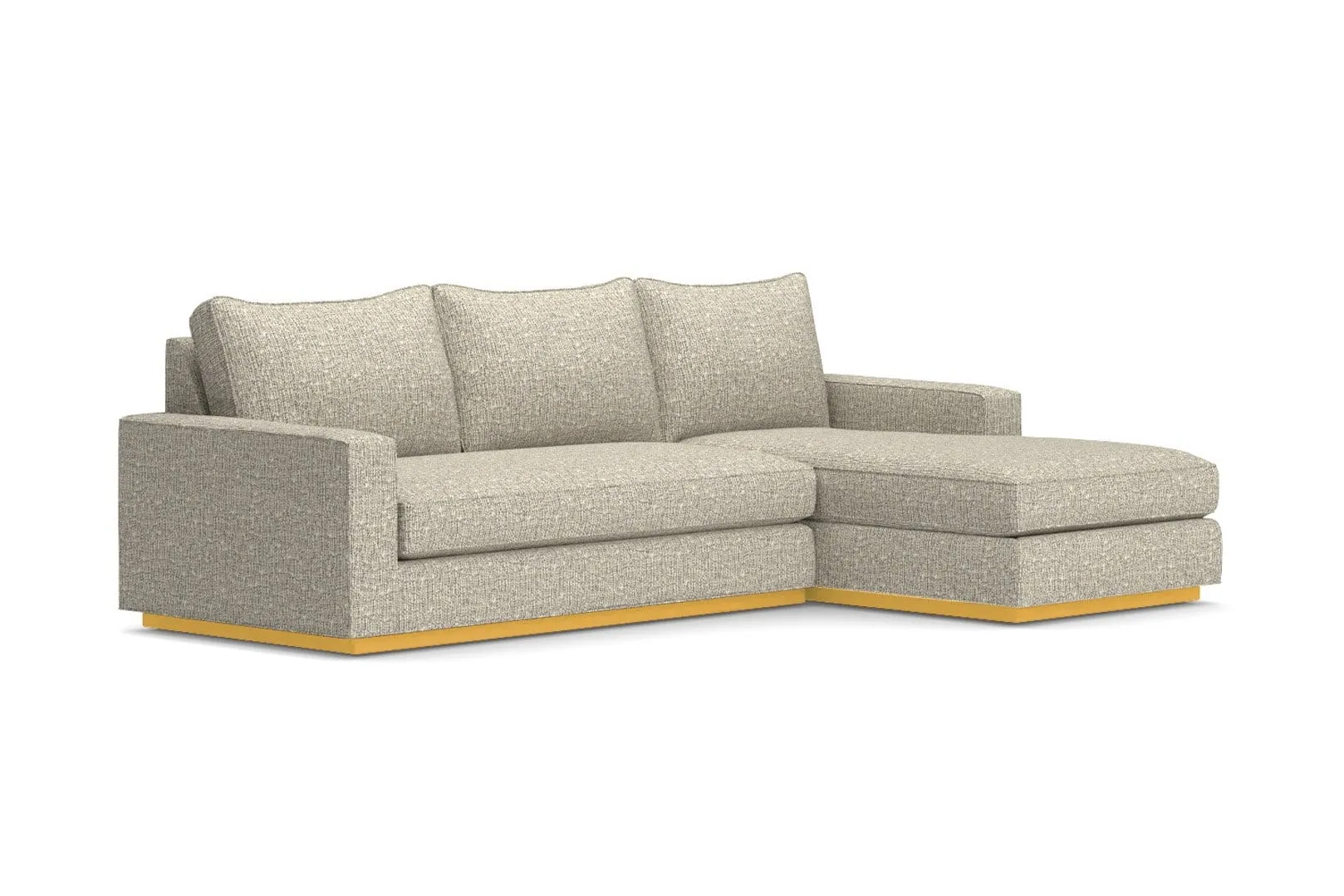 Harper 2pc Sleeper Sectional :: Leg Finish: Natural / Sleeper Option: Memory Foam Mattress / Configuration: RAF - Chaise on the Right