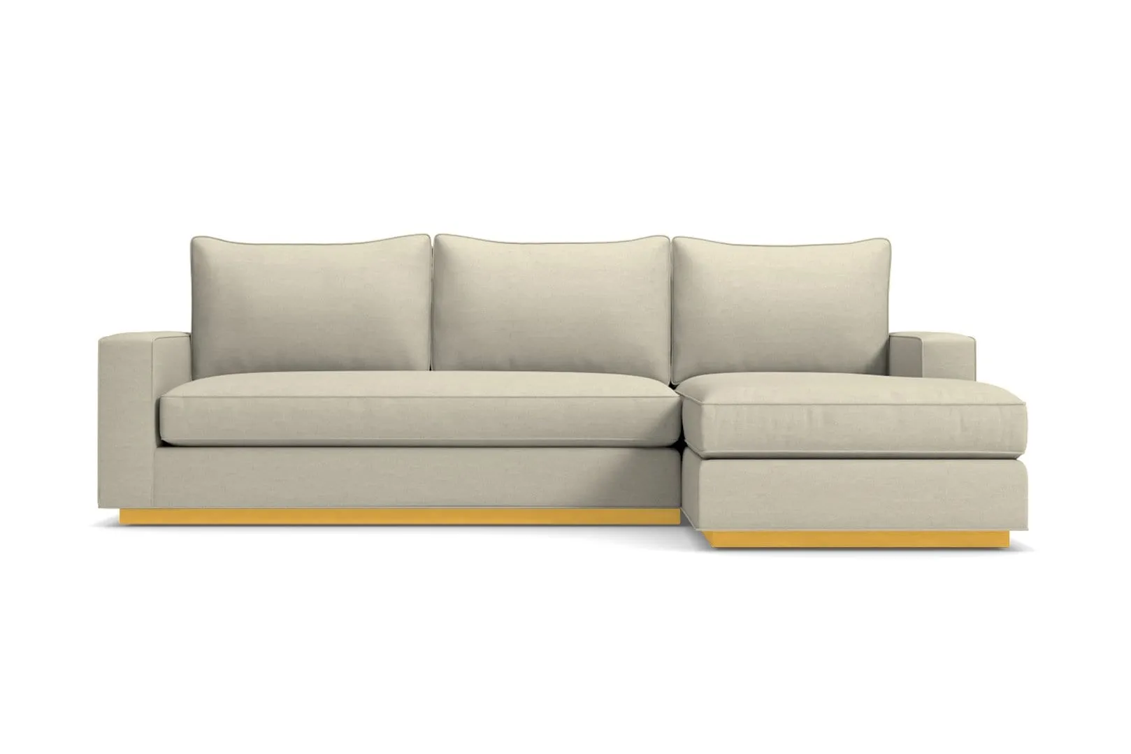 Harper 2pc Sleeper Sectional :: Leg Finish: Natural / Sleeper Option: Memory Foam Mattress / Configuration: RAF - Chaise on the Right