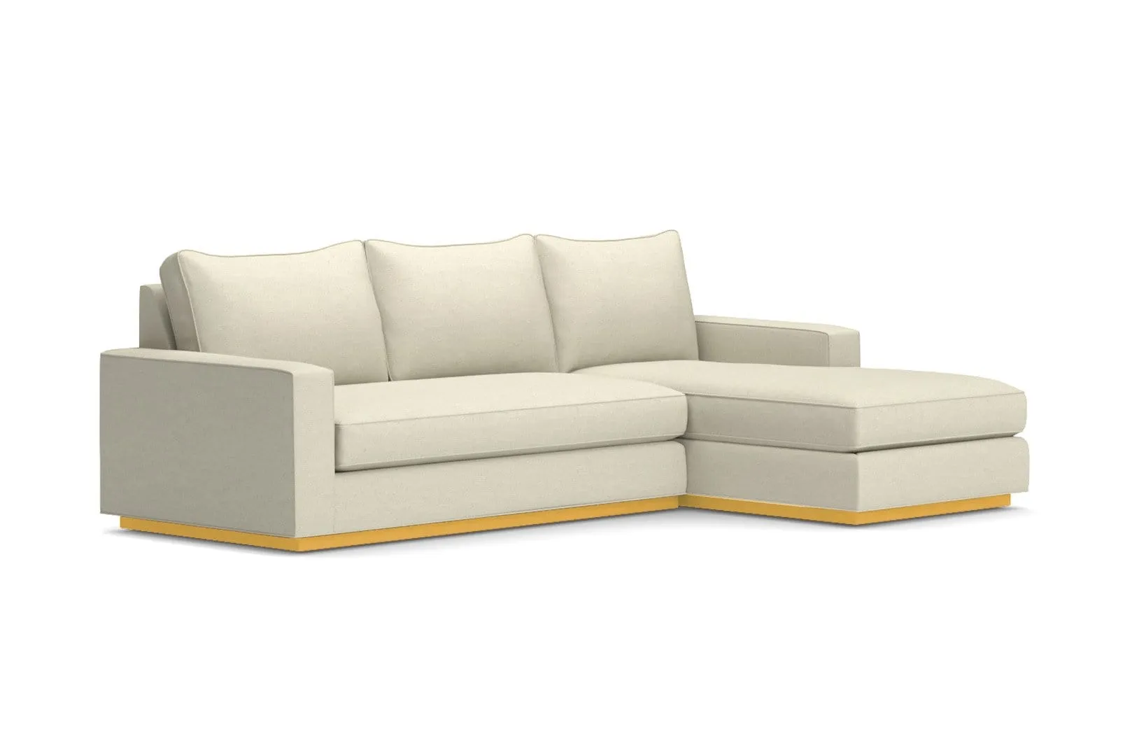 Harper 2pc Sleeper Sectional :: Leg Finish: Natural / Sleeper Option: Memory Foam Mattress / Configuration: RAF - Chaise on the Right