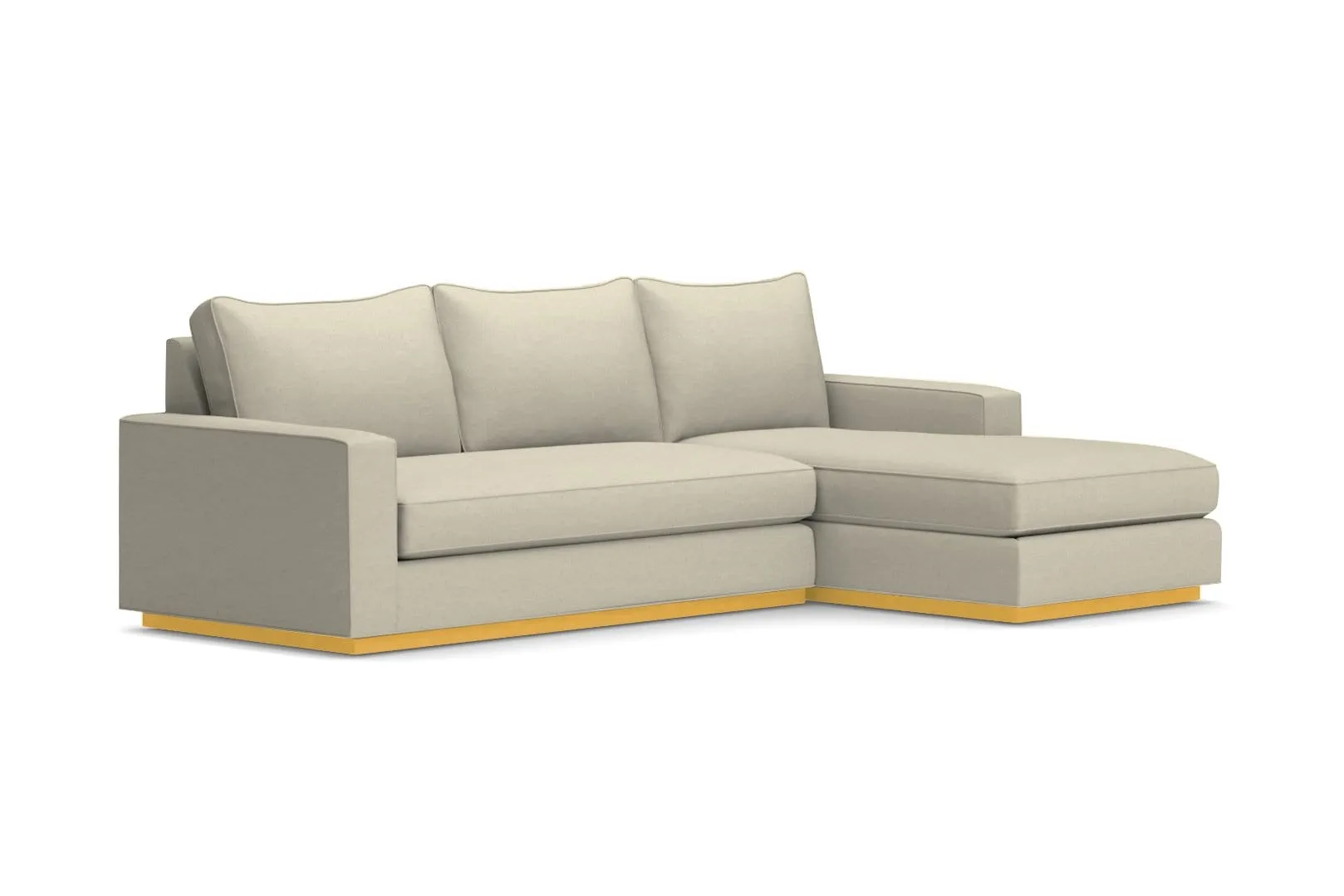 Harper 2pc Sleeper Sectional :: Leg Finish: Natural / Sleeper Option: Memory Foam Mattress / Configuration: RAF - Chaise on the Right