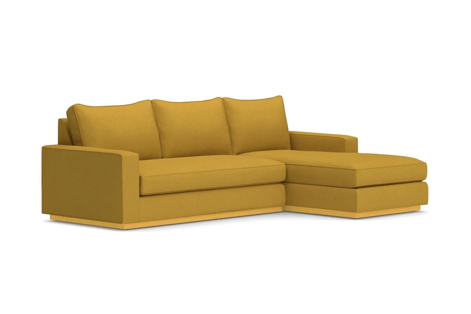 Harper 2pc Sleeper Sectional :: Leg Finish: Natural / Sleeper Option: Memory Foam Mattress / Configuration: RAF - Chaise on the Right