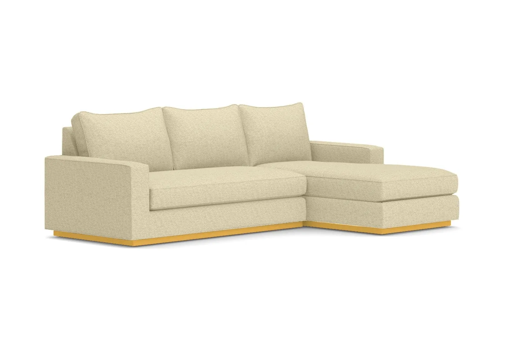 Harper 2pc Sleeper Sectional :: Leg Finish: Natural / Sleeper Option: Memory Foam Mattress / Configuration: RAF - Chaise on the Right