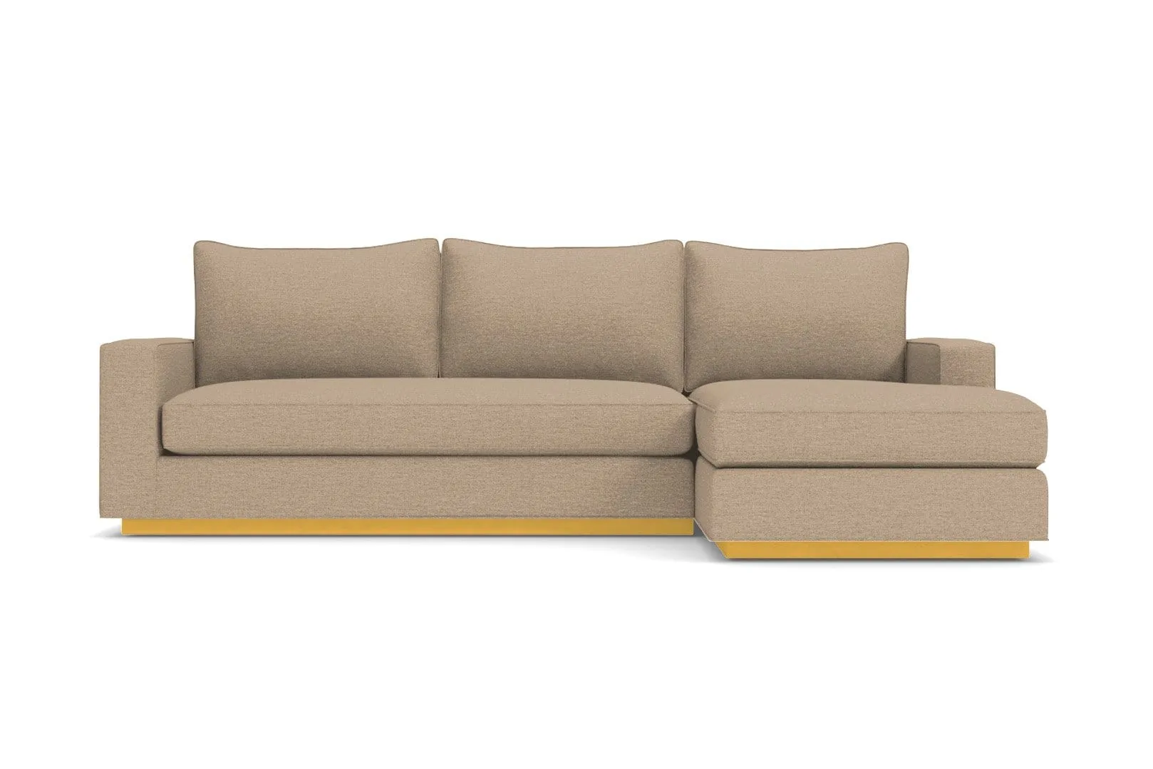 Harper 2pc Sleeper Sectional :: Leg Finish: Natural / Sleeper Option: Memory Foam Mattress / Configuration: RAF - Chaise on the Right