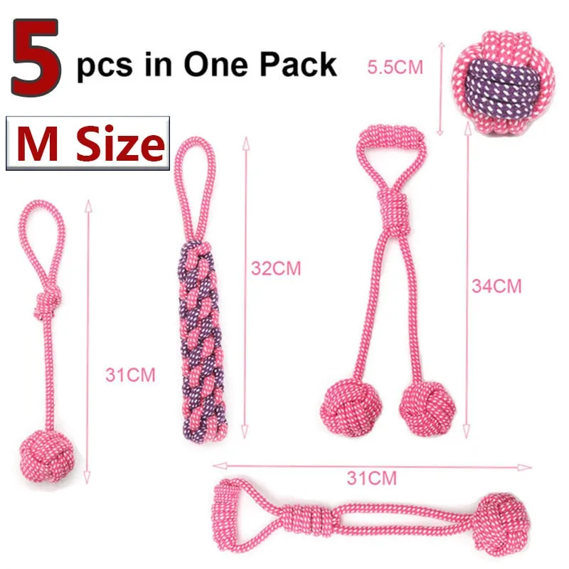 Interactive Dog Toys for Large Small Dogs Big Dog Toy Ball, for Dogs Rope Pet Dog Toys, Rope Balls Small Strong Dog Toys