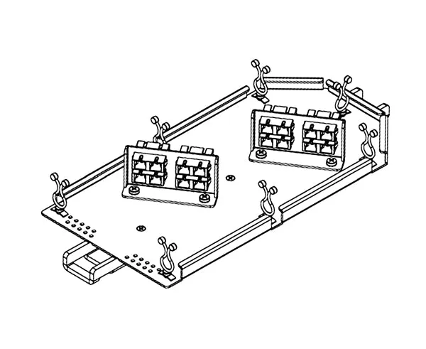 Interconnect Module with 4 SC/UPC Bulkheads - FB23-4381-288DE Dome Enclosure Compatible