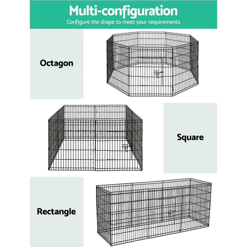 i.Pet Pet Playpen Dog Playpen 30'' 8 Panel Puppy Exercise Cage Enclosure Fence