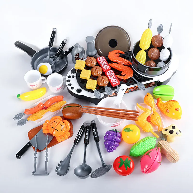 Kids Pretend Play Toy Mini Kitchen Toys Cookware Pot Pan Simulation Kitchen Utensils Cooking Toys For Boys and Girls.