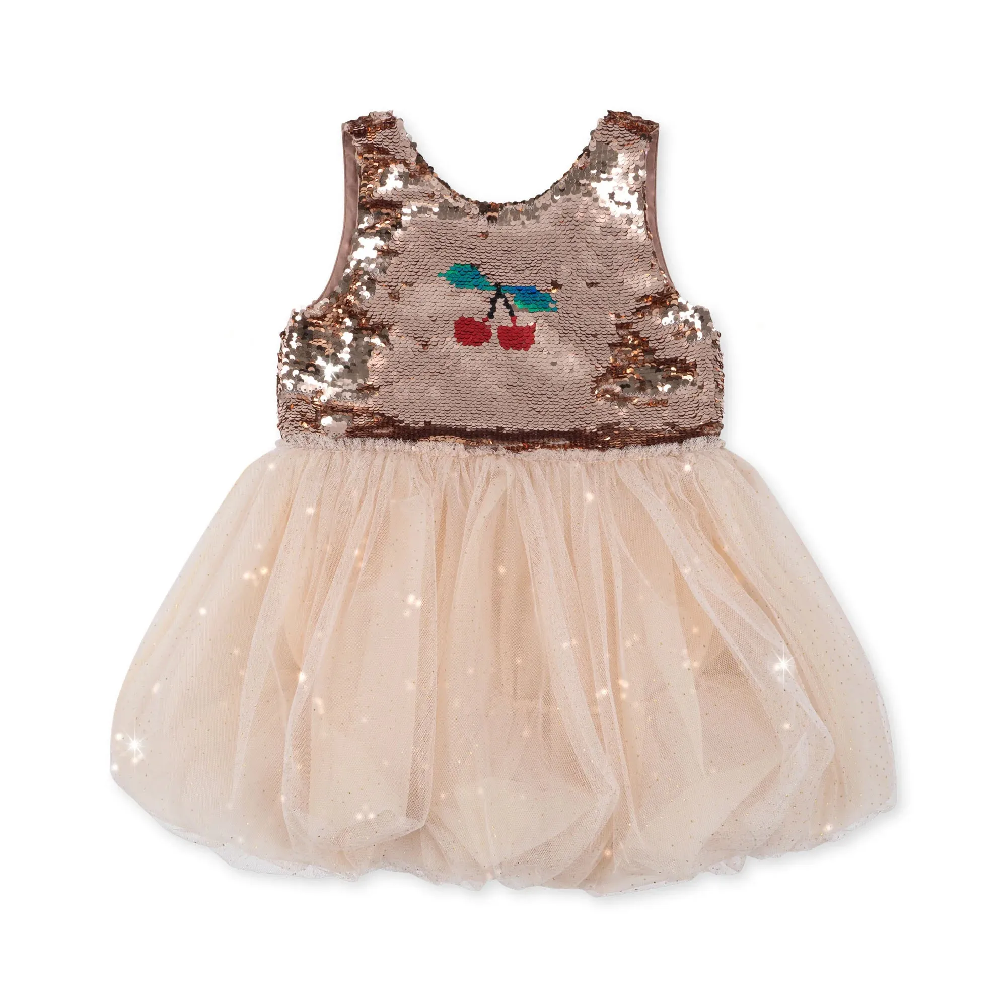 Konges Slojd - Robe à Paillettes - Blush Doré||Konges Slojd - Minnu Dress - Glitter Dress - Gold Blush