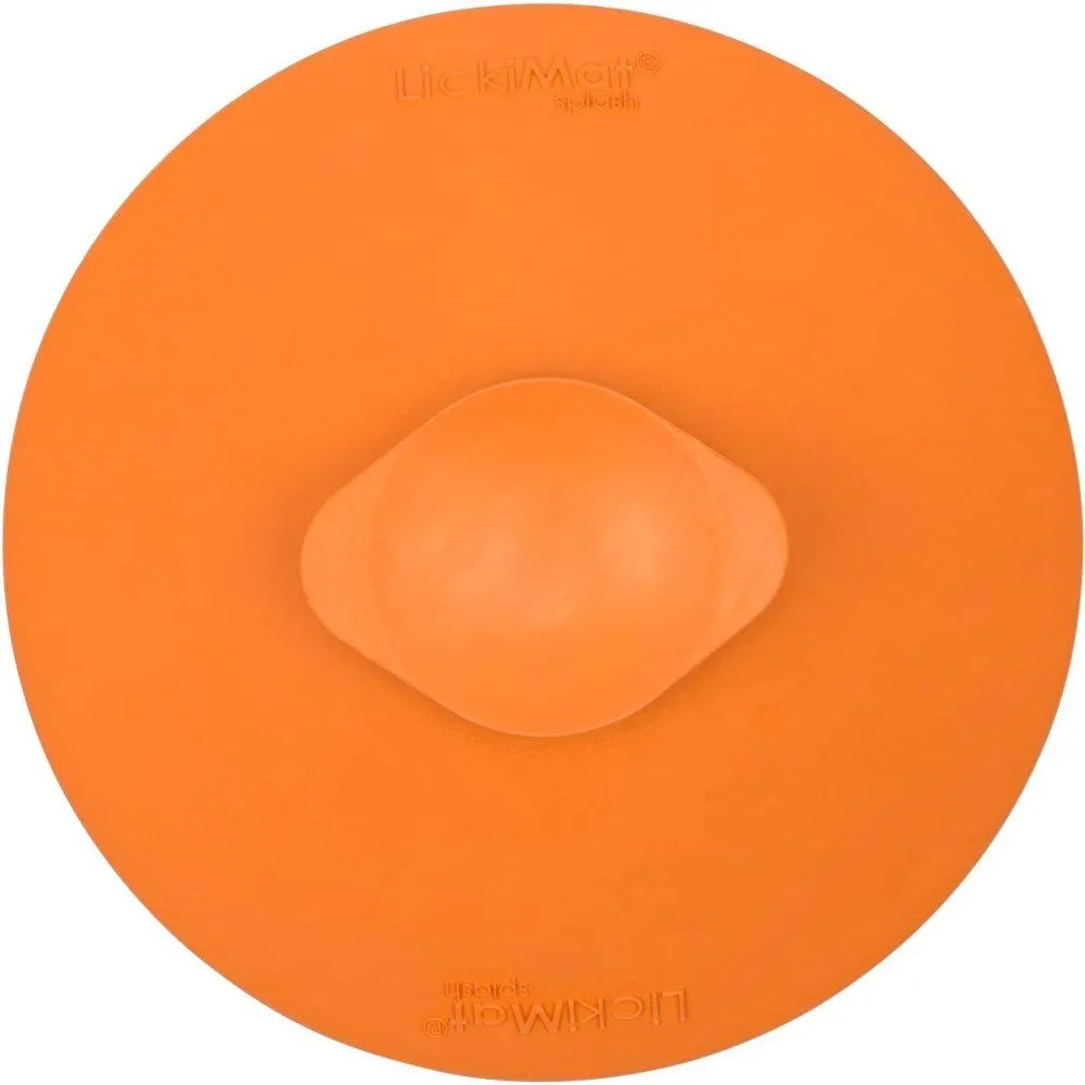 LickiMat 19cm Orange Splash Slow Dog Feeder Bowl