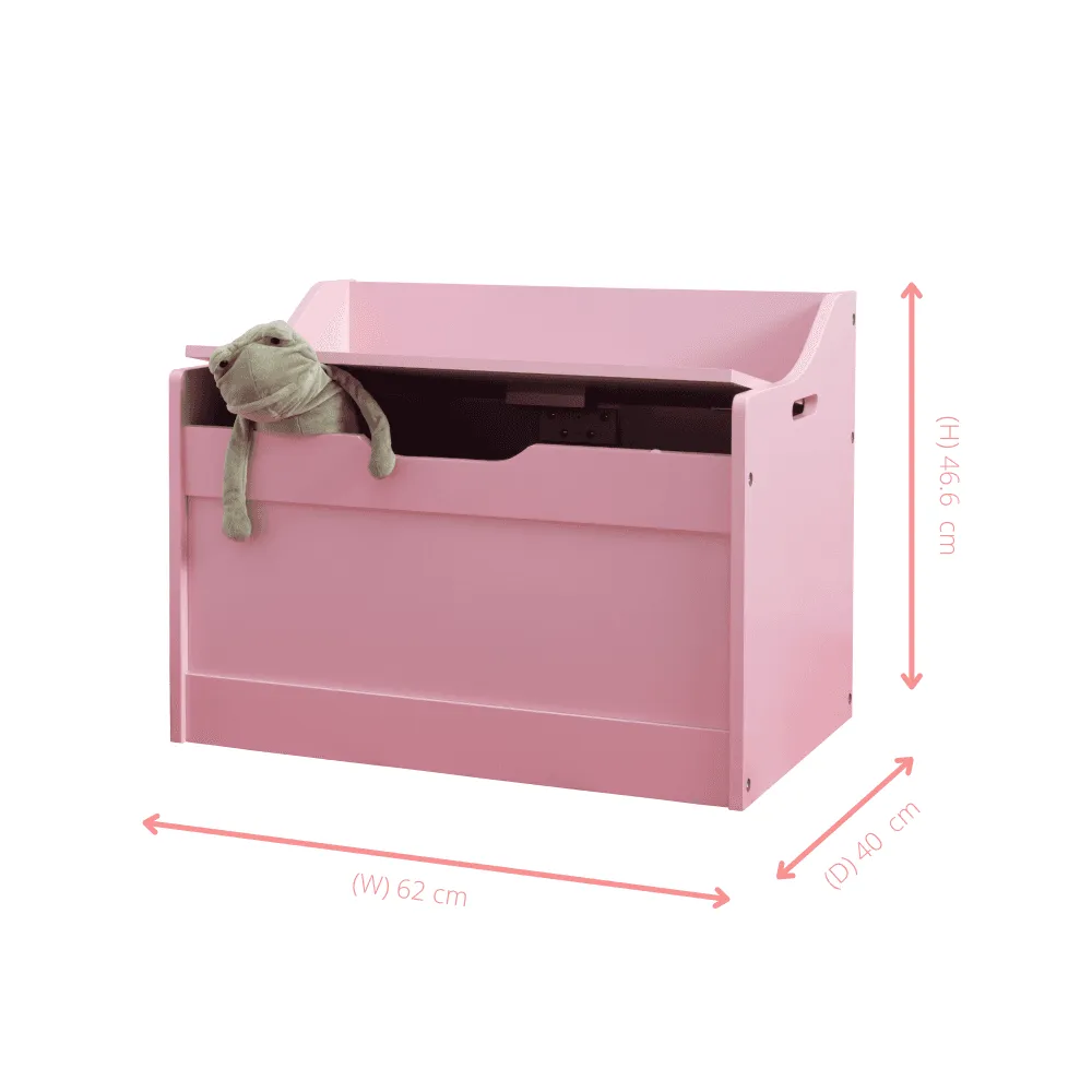 Lola Toy Box Toy Storage Organiser in Blush Pink