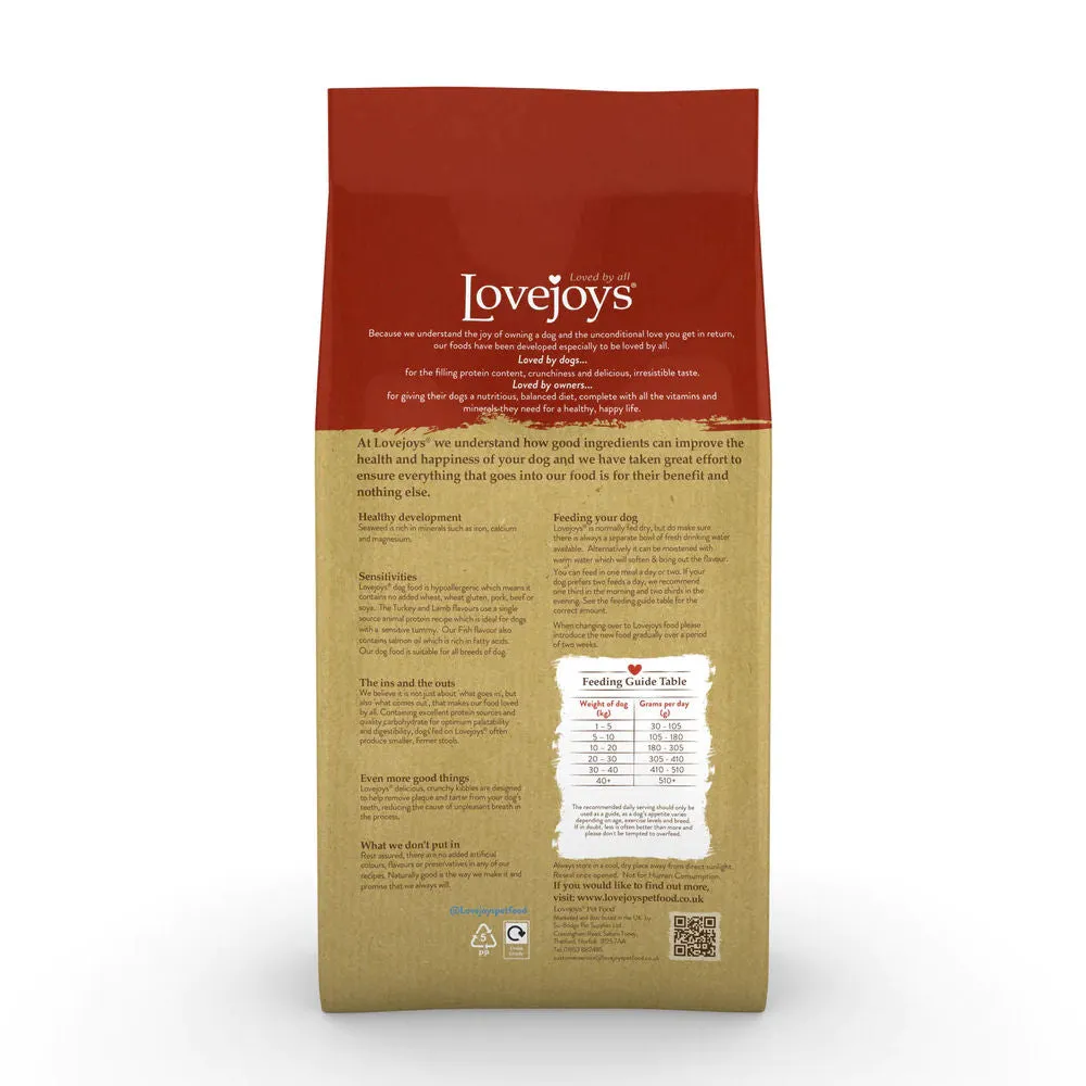 Lovejoys 12kg Duck & Rice Dry Adult Dog Food