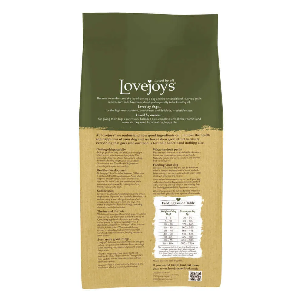 Lovejoys 12kg Senior Lamb & Rice Dry Food