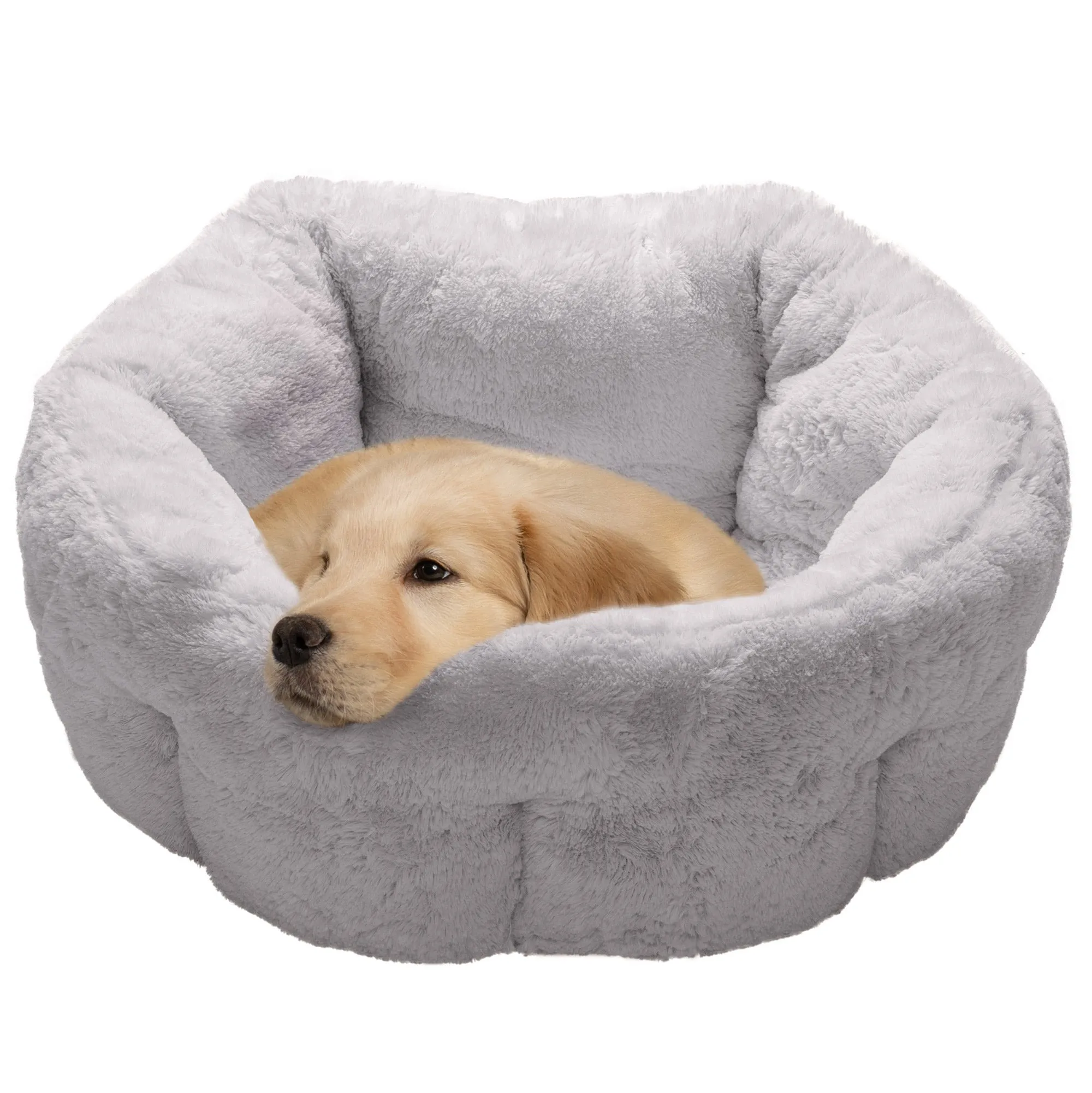 Luxe Fur Hi-Lo Cuddler Pet Bed