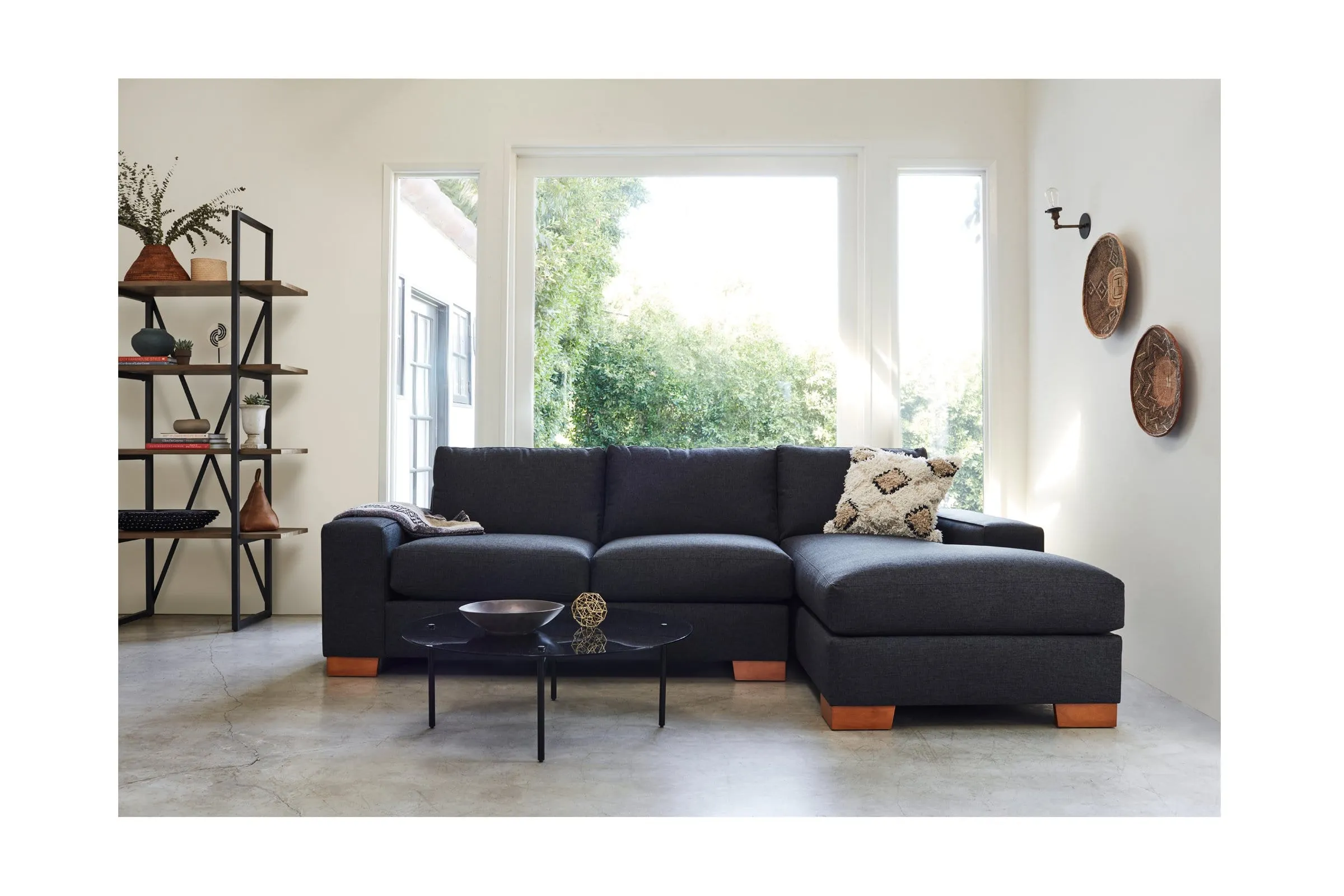 Melrose 2pc Sectional Sofa :: Leg Finish: Espresso / Configuration: LAF - Chaise on the Left