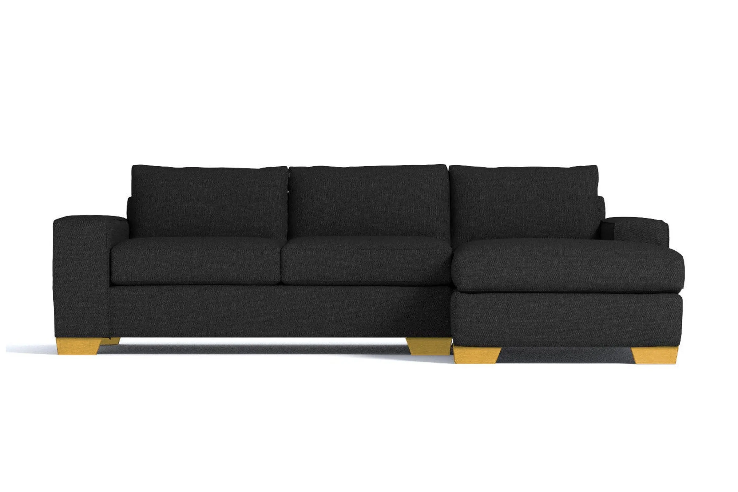 Melrose 2pc Sectional Sofa :: Leg Finish: Natural / Configuration: RAF - Chaise on the Right