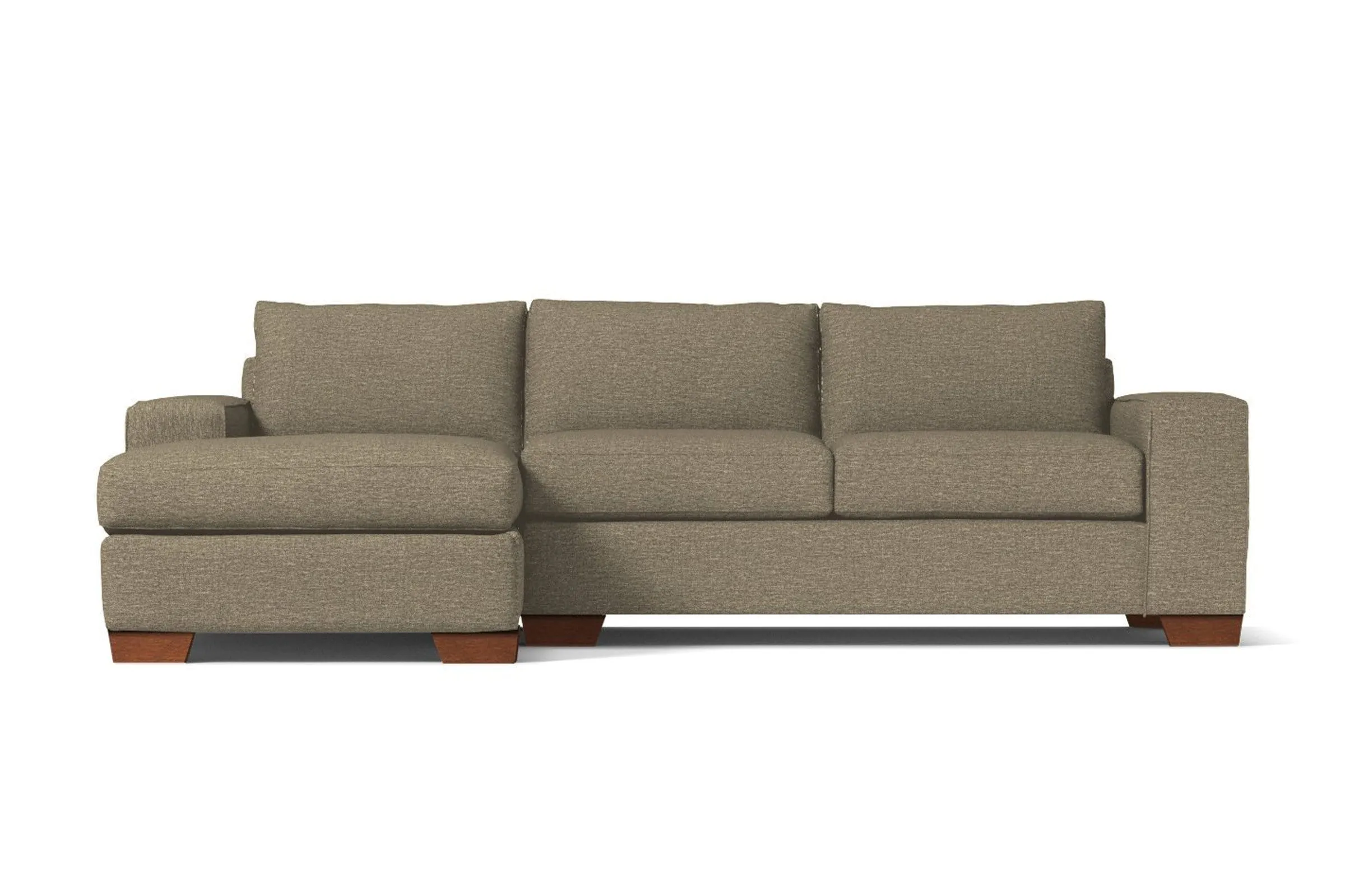 Melrose 2pc Sectional Sofa :: Leg Finish: Pecan / Configuration: LAF - Chaise on the Left