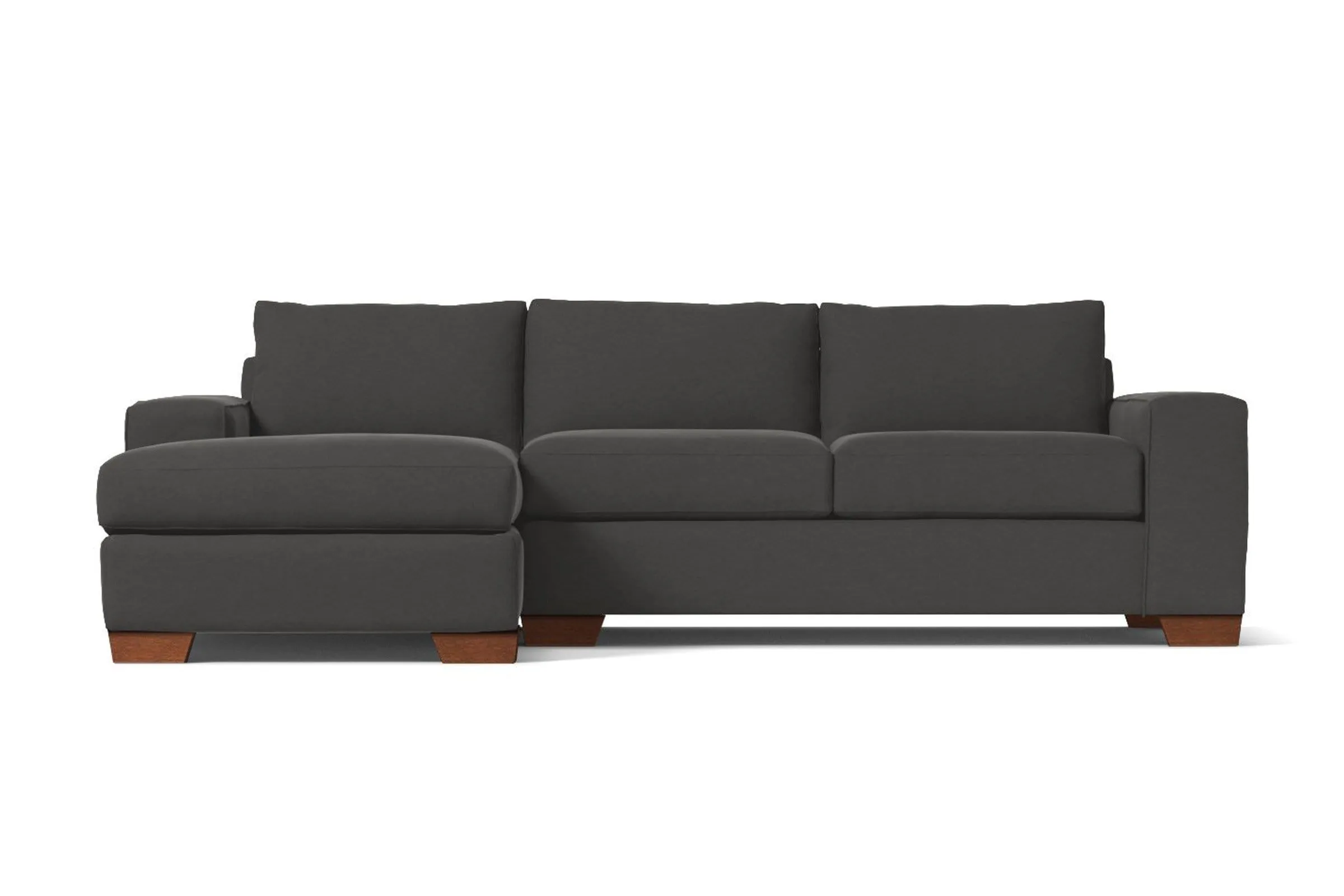 Melrose 2pc Sectional Sofa :: Leg Finish: Pecan / Configuration: LAF - Chaise on the Left