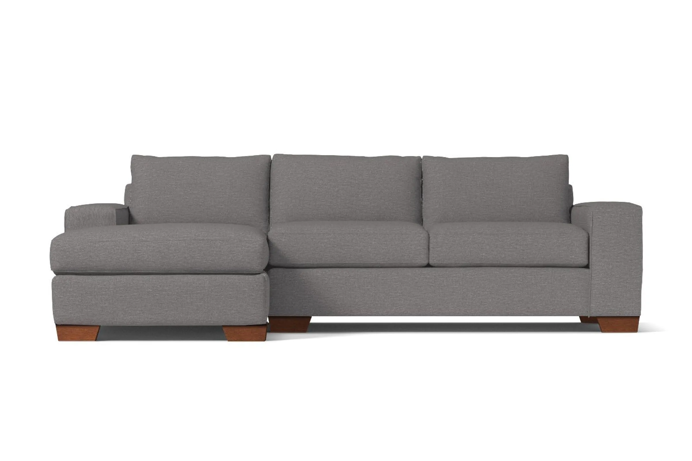 Melrose 2pc Sectional Sofa :: Leg Finish: Pecan / Configuration: LAF - Chaise on the Left