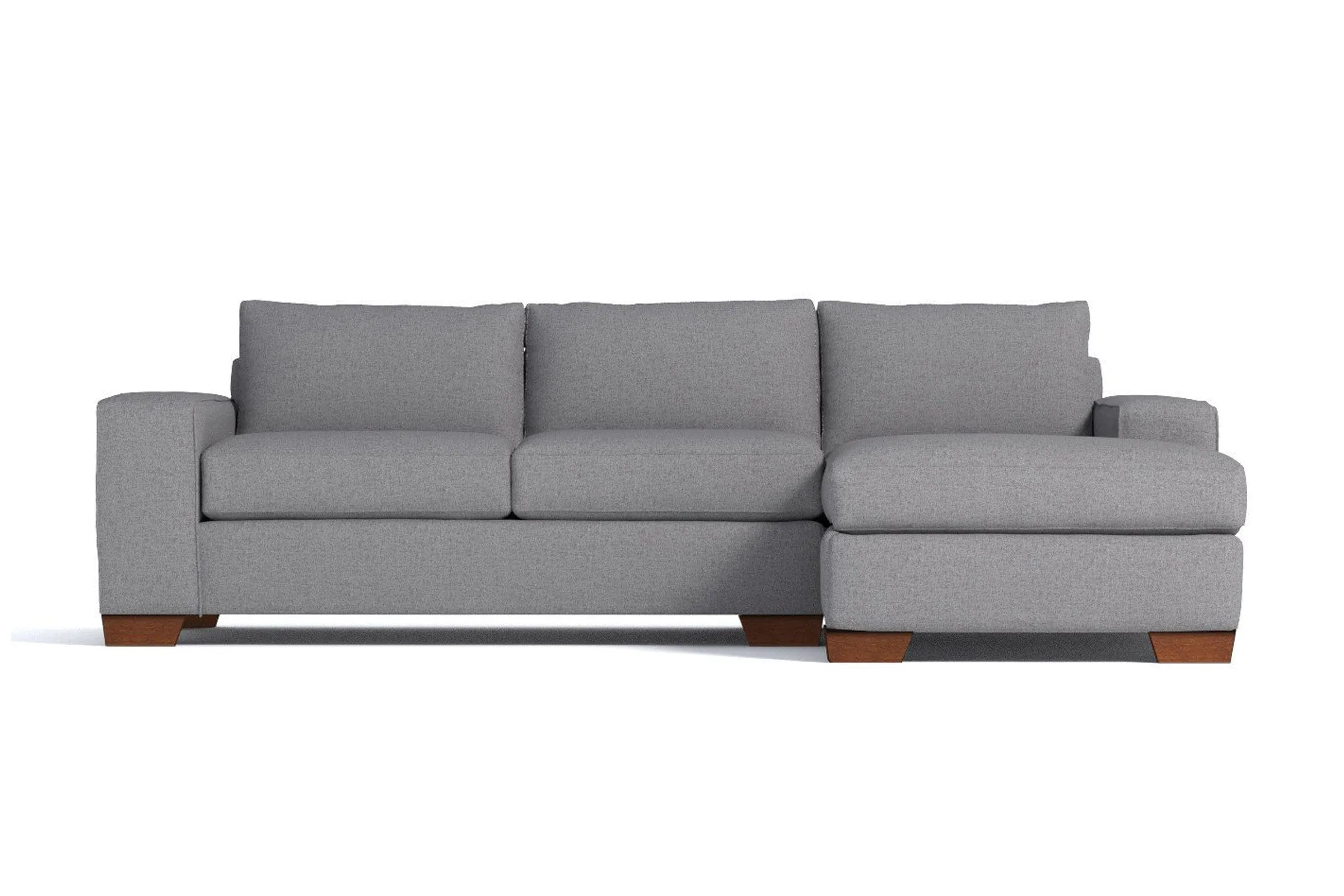 Melrose 2pc Sectional Sofa :: Leg Finish: Pecan / Configuration: RAF - Chaise on the Right