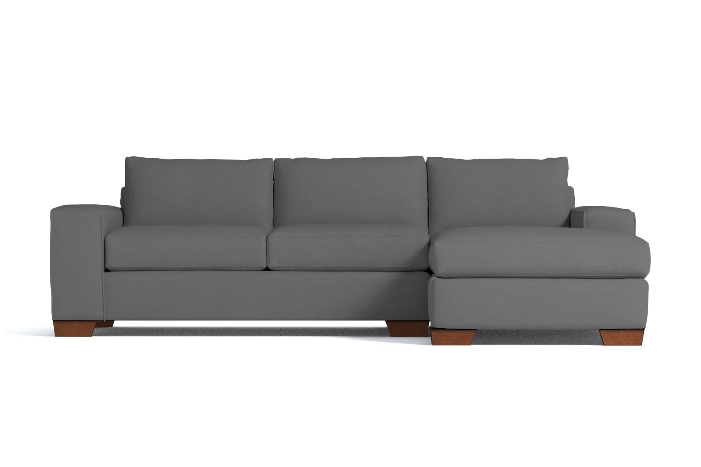 Melrose 2pc Sectional Sofa :: Leg Finish: Pecan / Configuration: RAF - Chaise on the Right