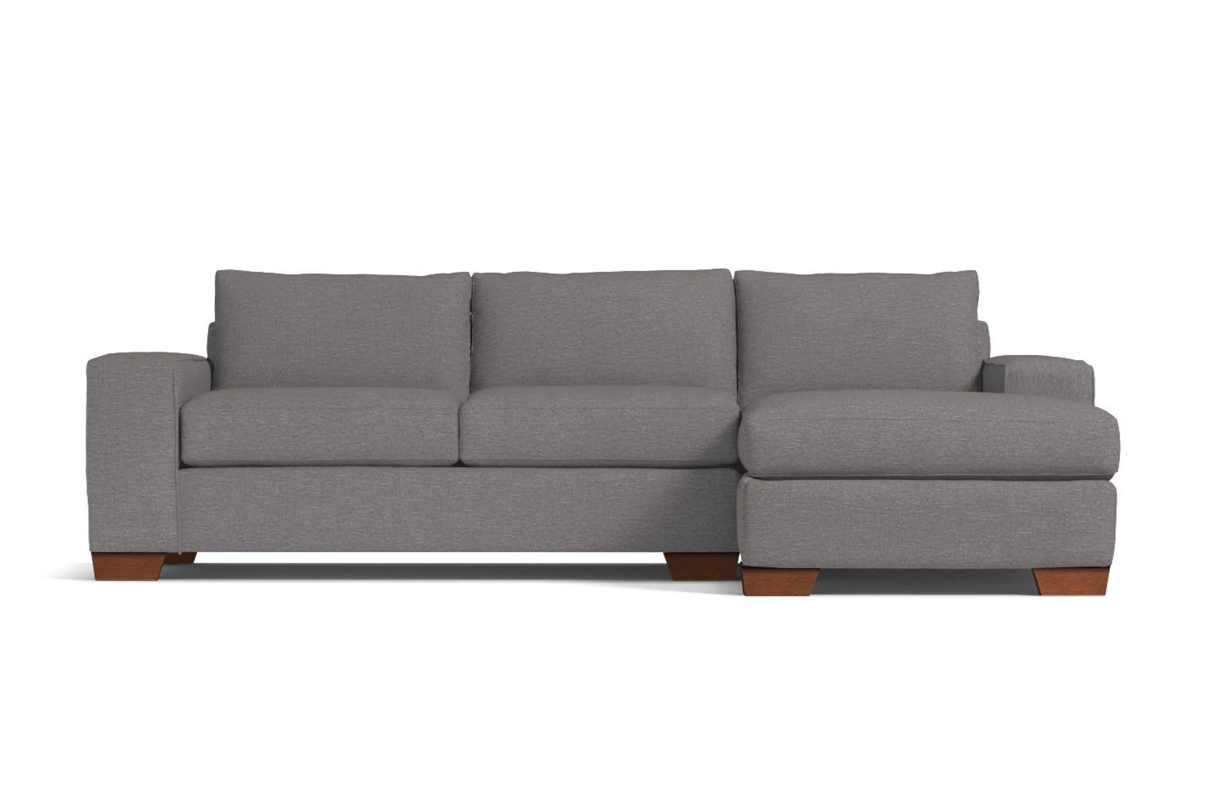 Melrose 2pc Sectional Sofa :: Leg Finish: Pecan / Configuration: RAF - Chaise on the Right