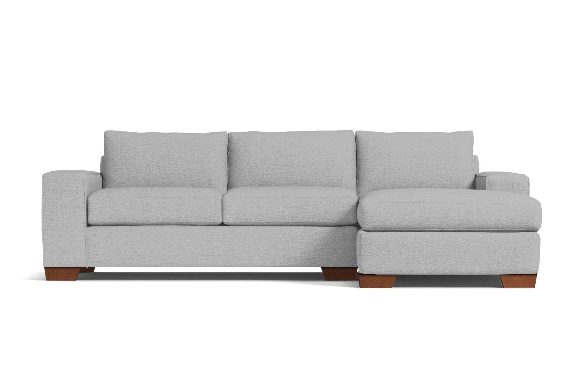 Melrose 2pc Sectional Sofa :: Leg Finish: Pecan / Configuration: RAF - Chaise on the Right