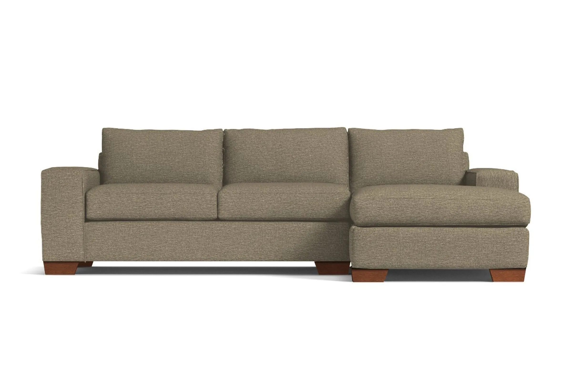 Melrose 2pc Sectional Sofa :: Leg Finish: Pecan / Configuration: RAF - Chaise on the Right