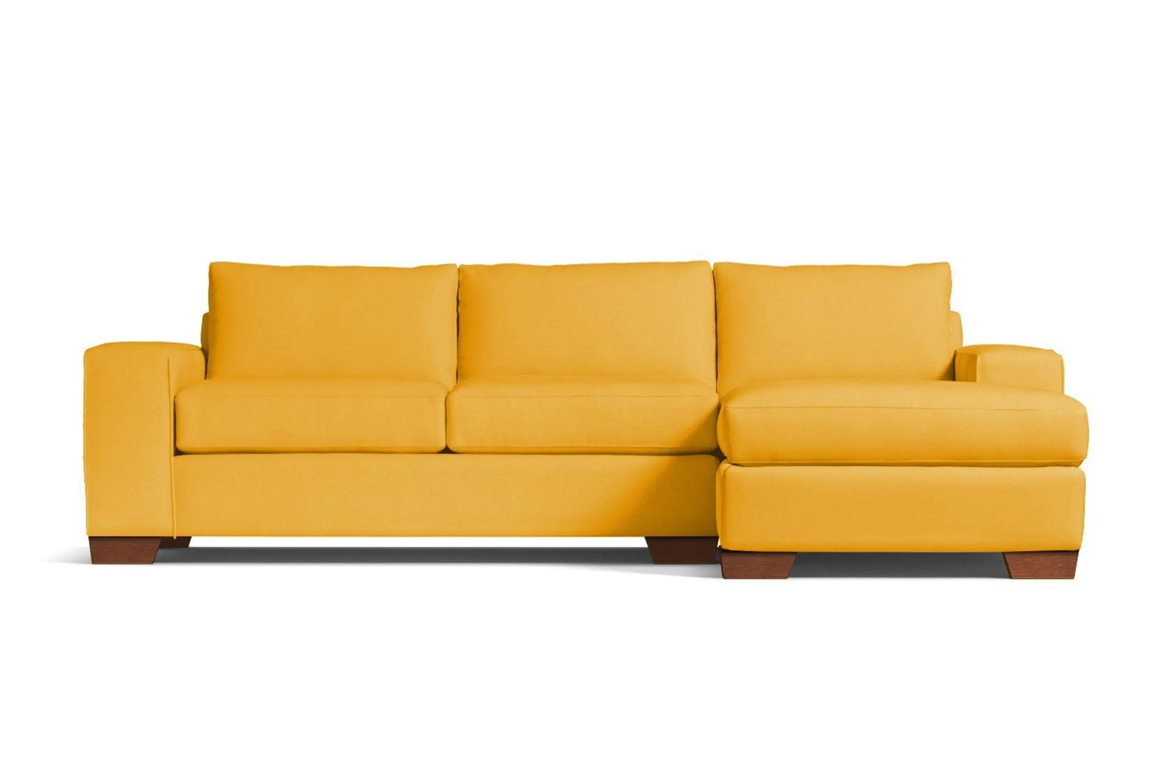 Melrose 2pc Sectional Sofa :: Leg Finish: Pecan / Configuration: RAF - Chaise on the Right