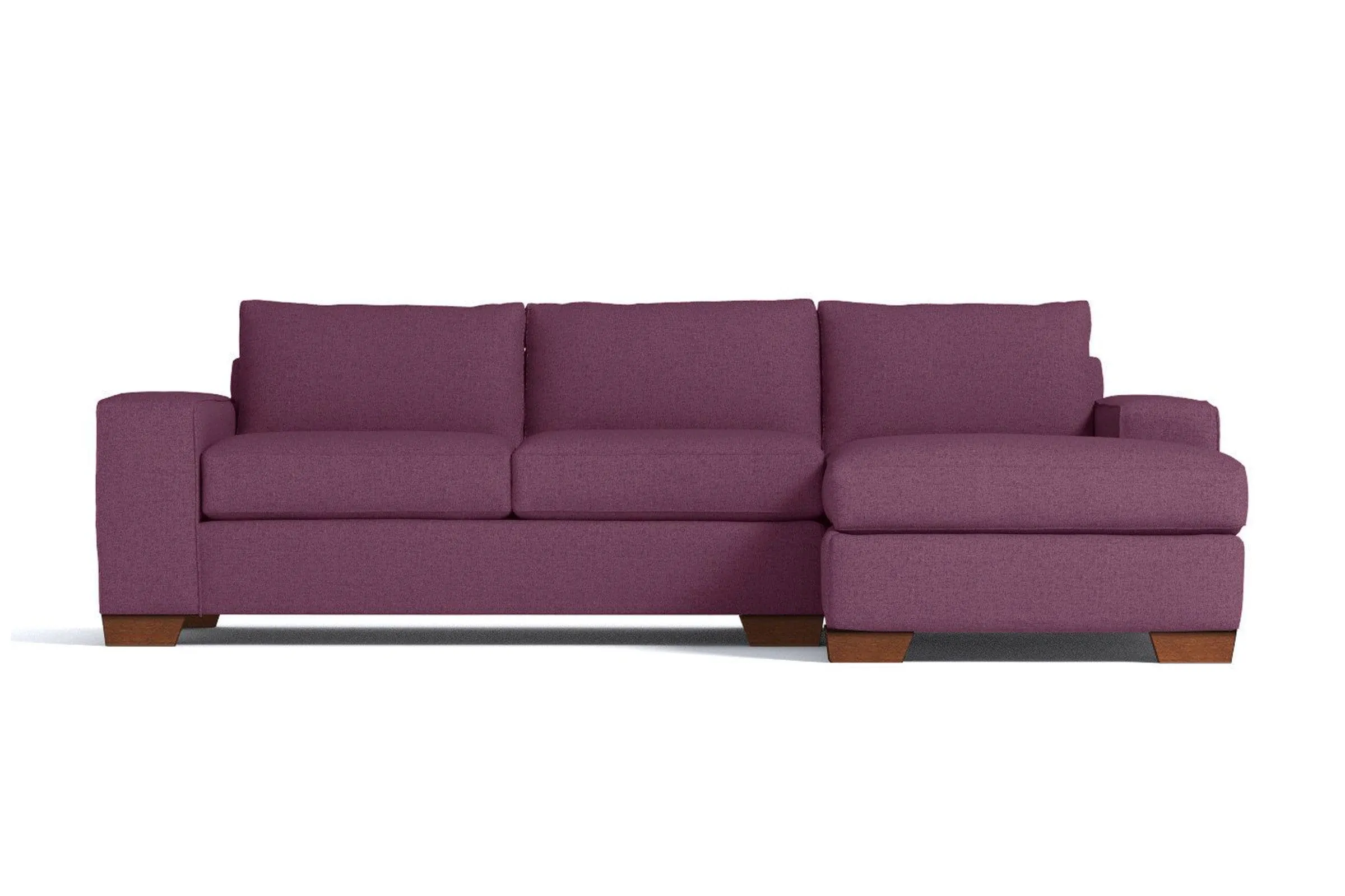 Melrose 2pc Sectional Sofa :: Leg Finish: Pecan / Configuration: RAF - Chaise on the Right