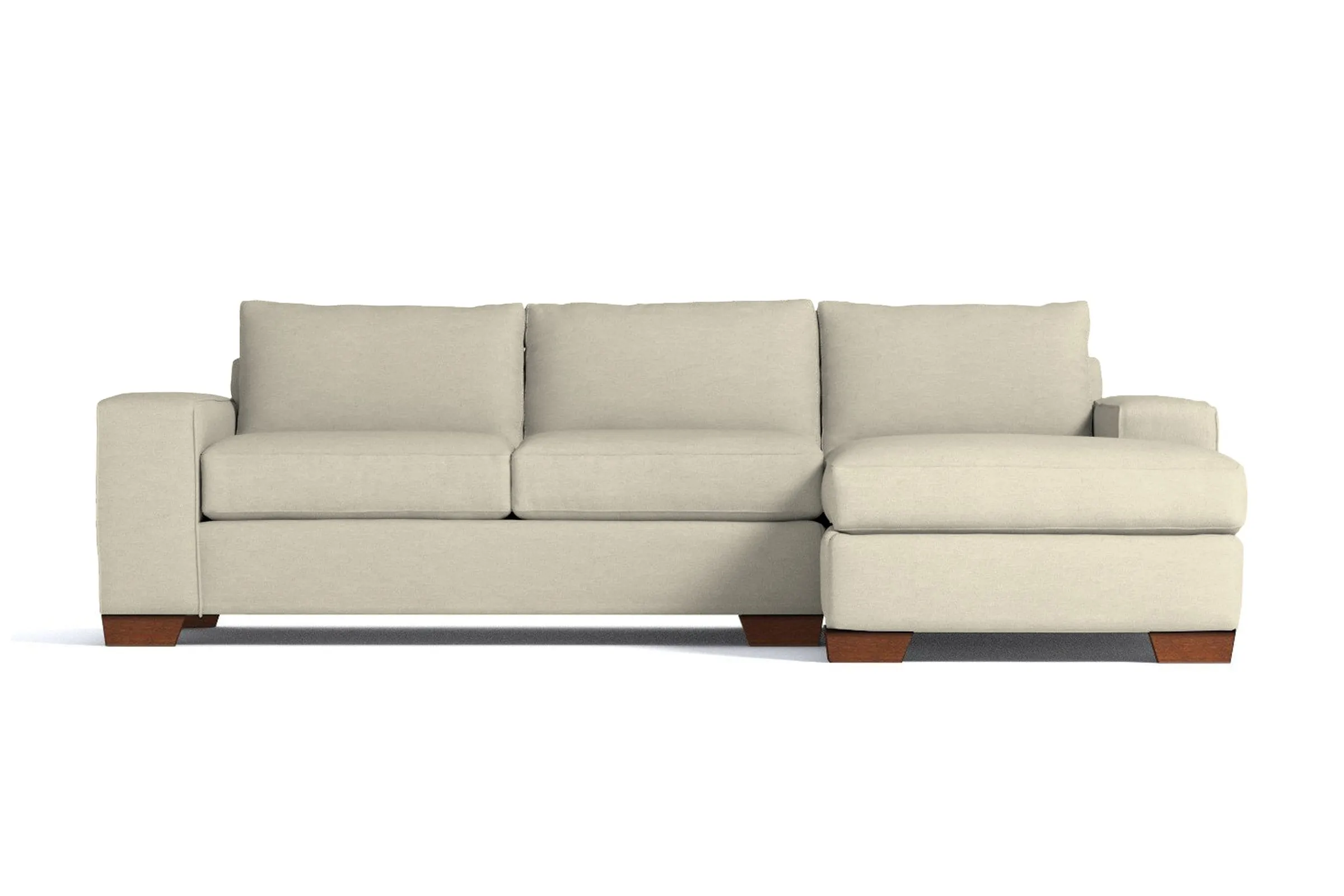 Melrose 2pc Sectional Sofa :: Leg Finish: Pecan / Configuration: RAF - Chaise on the Right