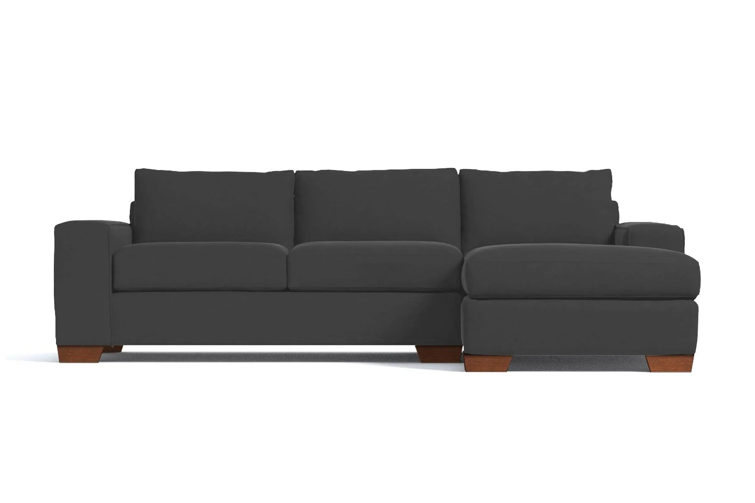 Melrose 2pc Sectional Sofa :: Leg Finish: Pecan / Configuration: RAF - Chaise on the Right