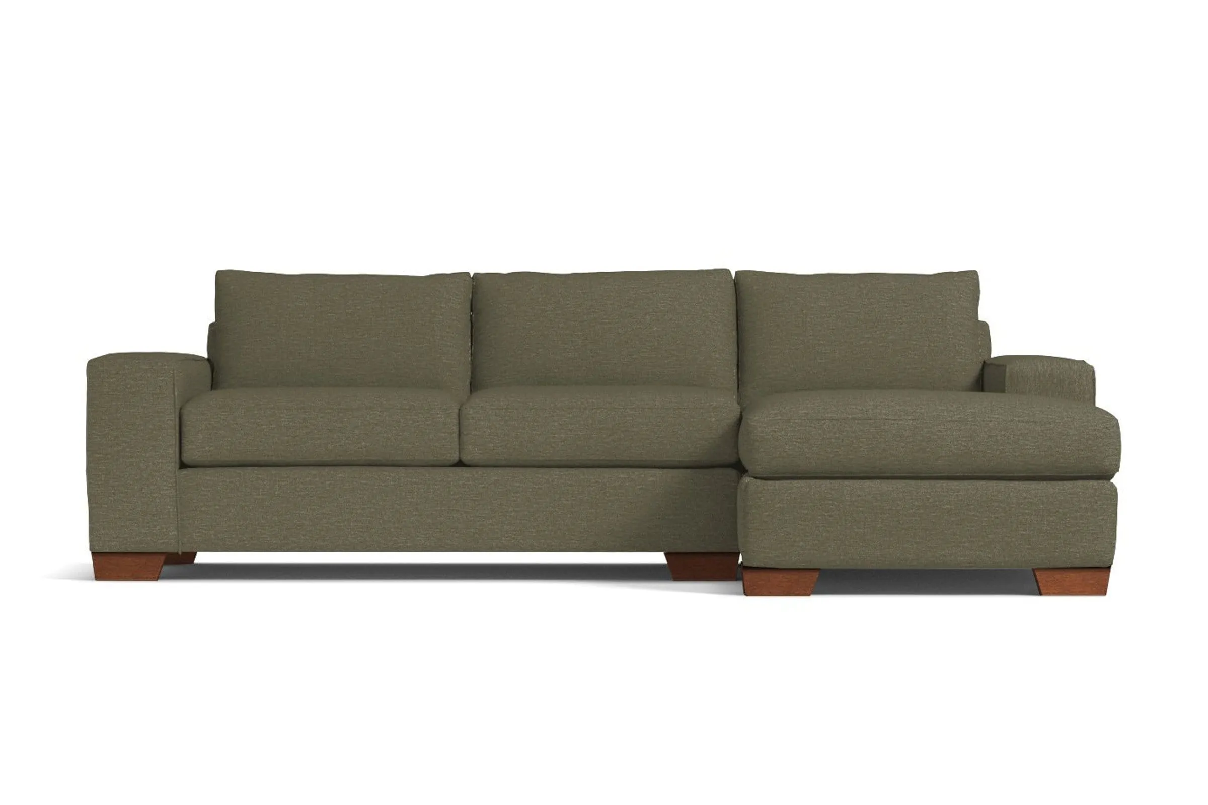 Melrose 2pc Sectional Sofa :: Leg Finish: Pecan / Configuration: RAF - Chaise on the Right