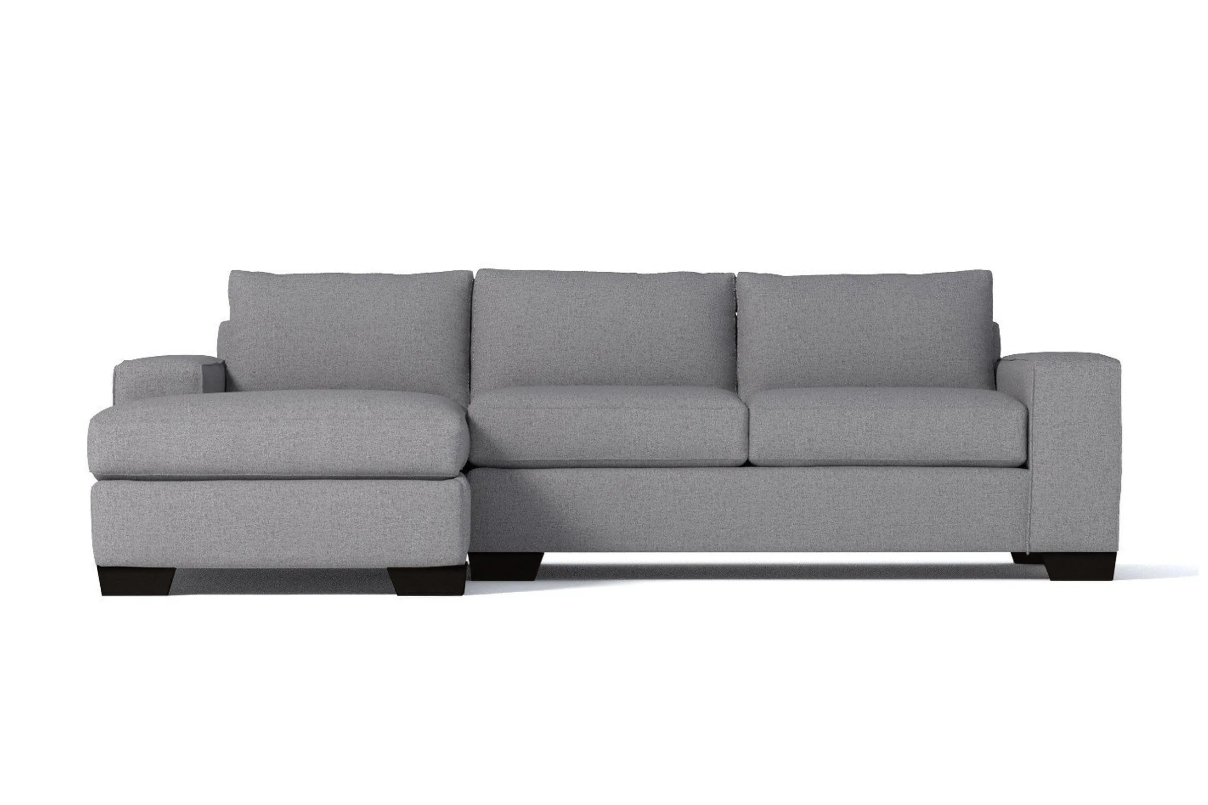 Melrose 2pc Sleeper Sectional :: Leg Finish: Espresso / Configuration: LAF - Chaise on the Left / Sleeper Option: Memory Foam Mattress