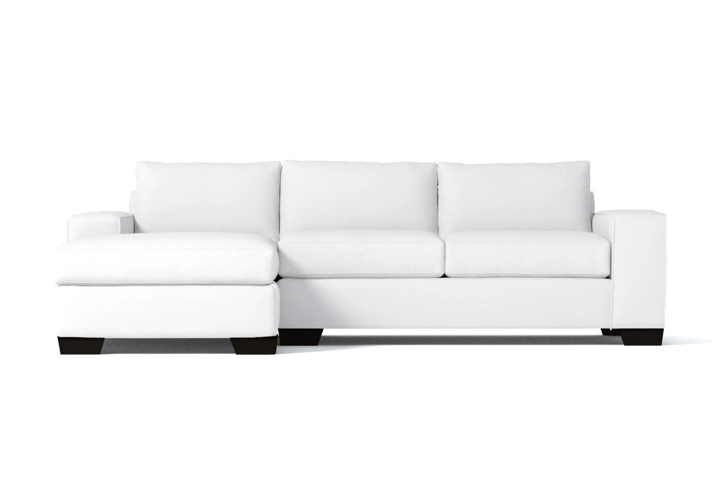 Melrose 2pc Sleeper Sectional :: Leg Finish: Espresso / Configuration: LAF - Chaise on the Left / Sleeper Option: Memory Foam Mattress