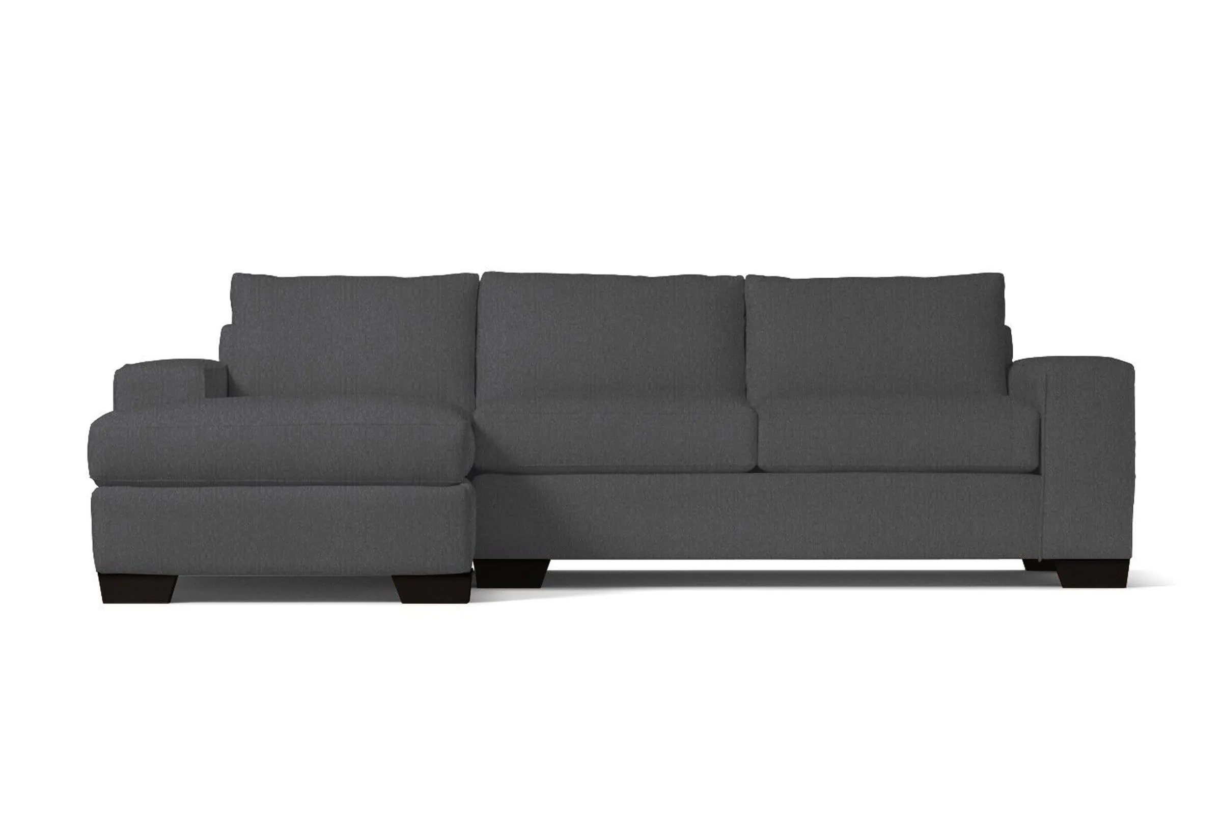 Melrose 2pc Sleeper Sectional :: Leg Finish: Espresso / Configuration: LAF - Chaise on the Left / Sleeper Option: Memory Foam Mattress