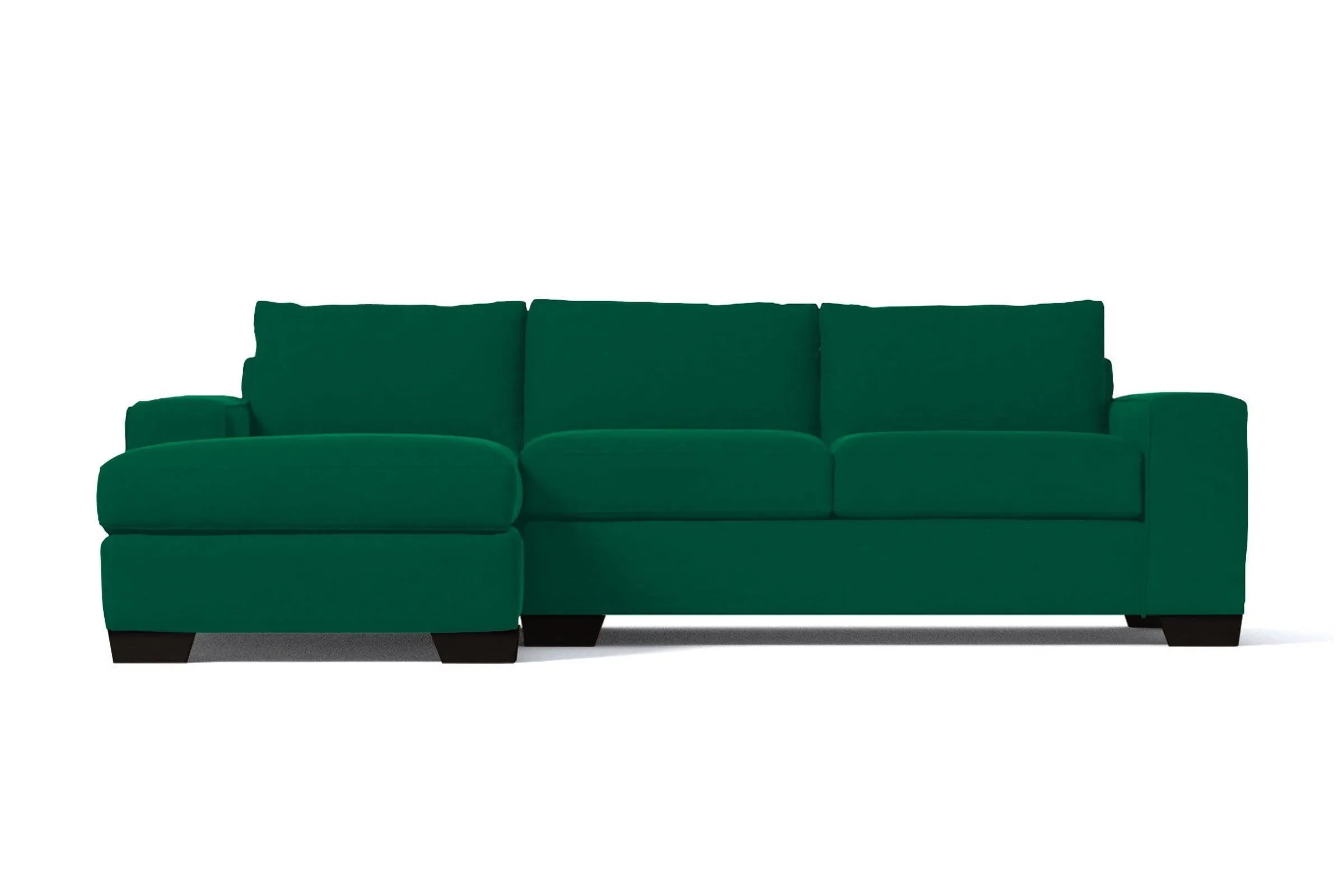 Melrose 2pc Sleeper Sectional :: Leg Finish: Espresso / Configuration: LAF - Chaise on the Left / Sleeper Option: Memory Foam Mattress