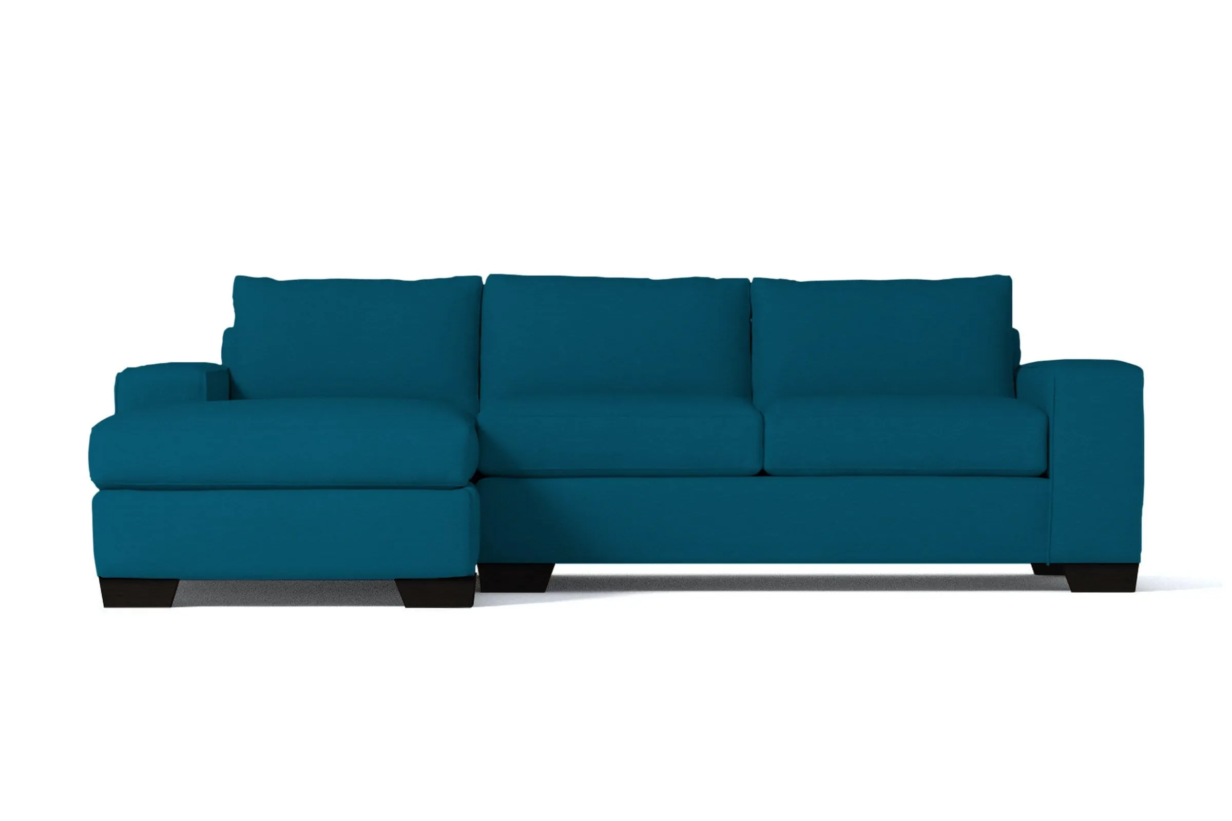 Melrose 2pc Sleeper Sectional :: Leg Finish: Espresso / Configuration: LAF - Chaise on the Left / Sleeper Option: Memory Foam Mattress