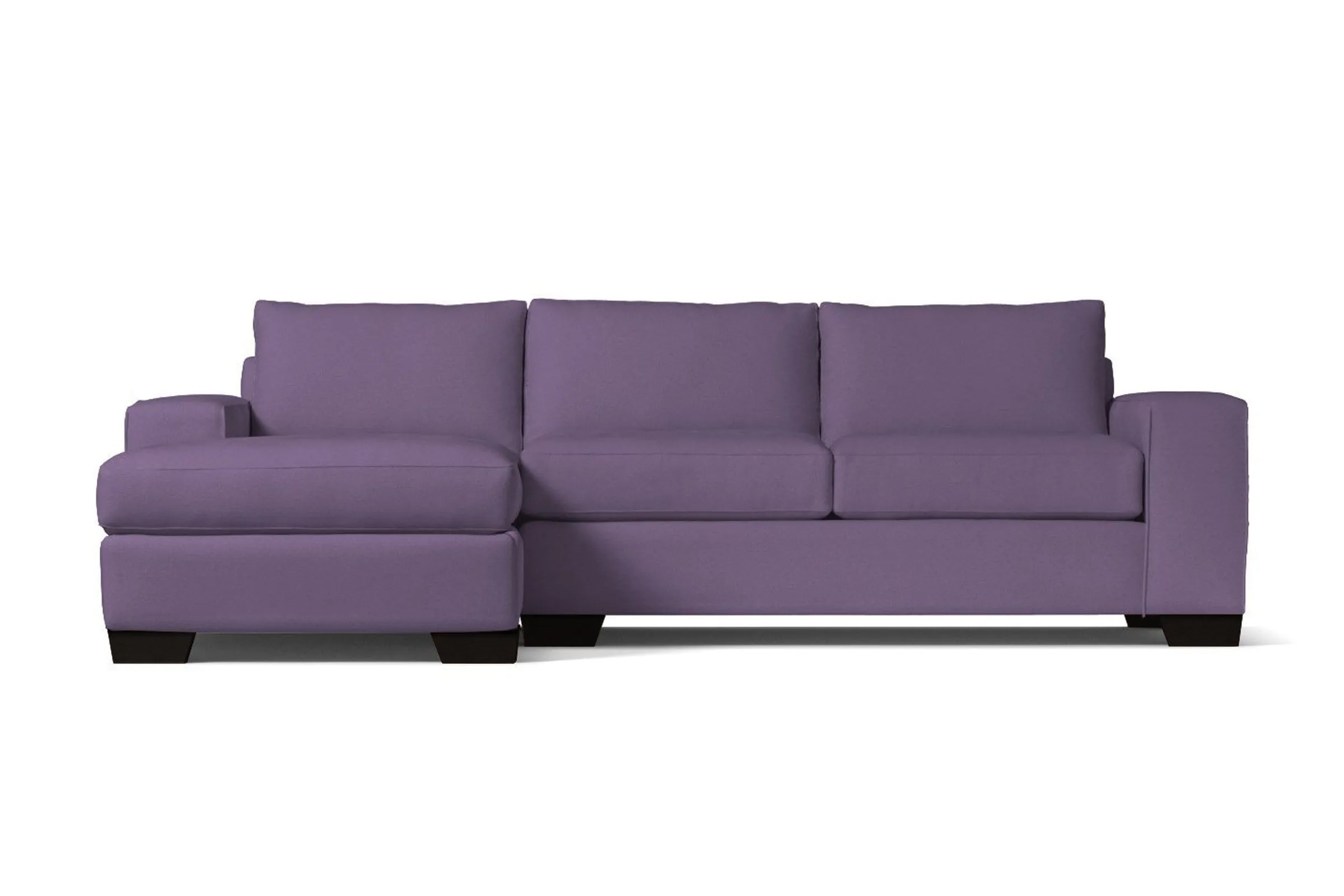 Melrose 2pc Sleeper Sectional :: Leg Finish: Espresso / Configuration: LAF - Chaise on the Left / Sleeper Option: Memory Foam Mattress