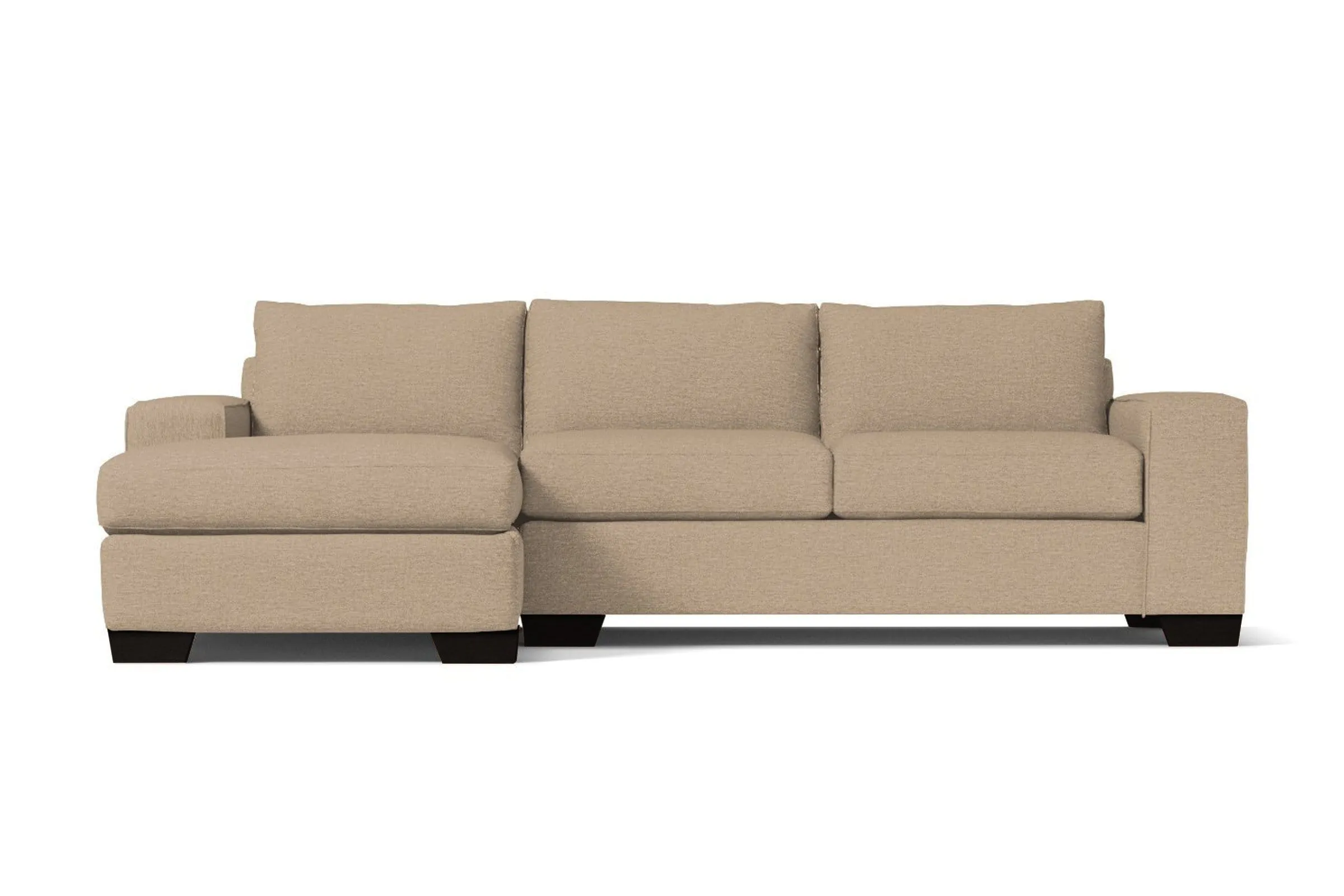 Melrose 2pc Sleeper Sectional :: Leg Finish: Espresso / Configuration: LAF - Chaise on the Left / Sleeper Option: Memory Foam Mattress