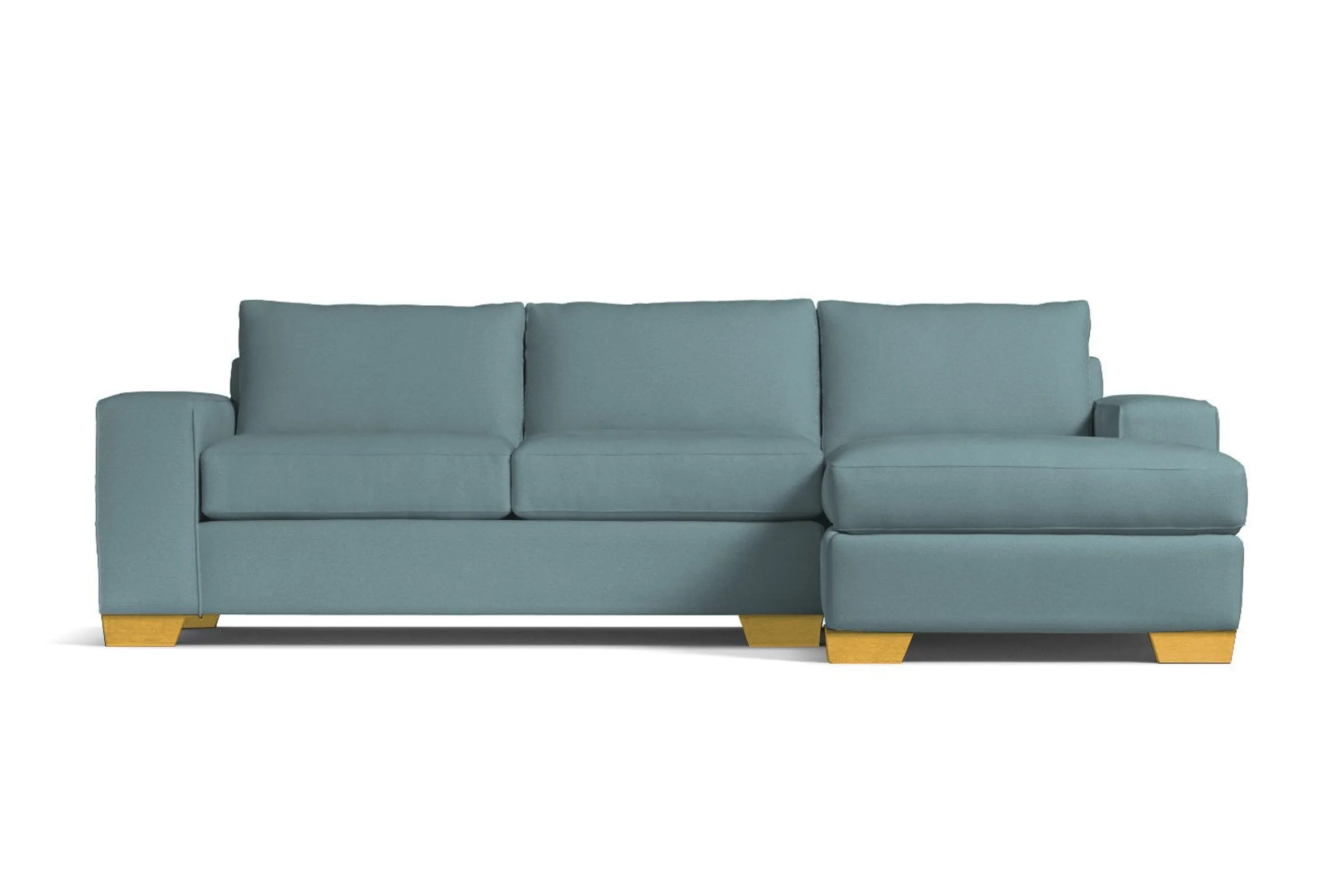 Melrose 2pc Sleeper Sectional :: Leg Finish: Natural / Configuration: RAF - Chaise on the Right / Sleeper Option: Deluxe Innerspring Mattress