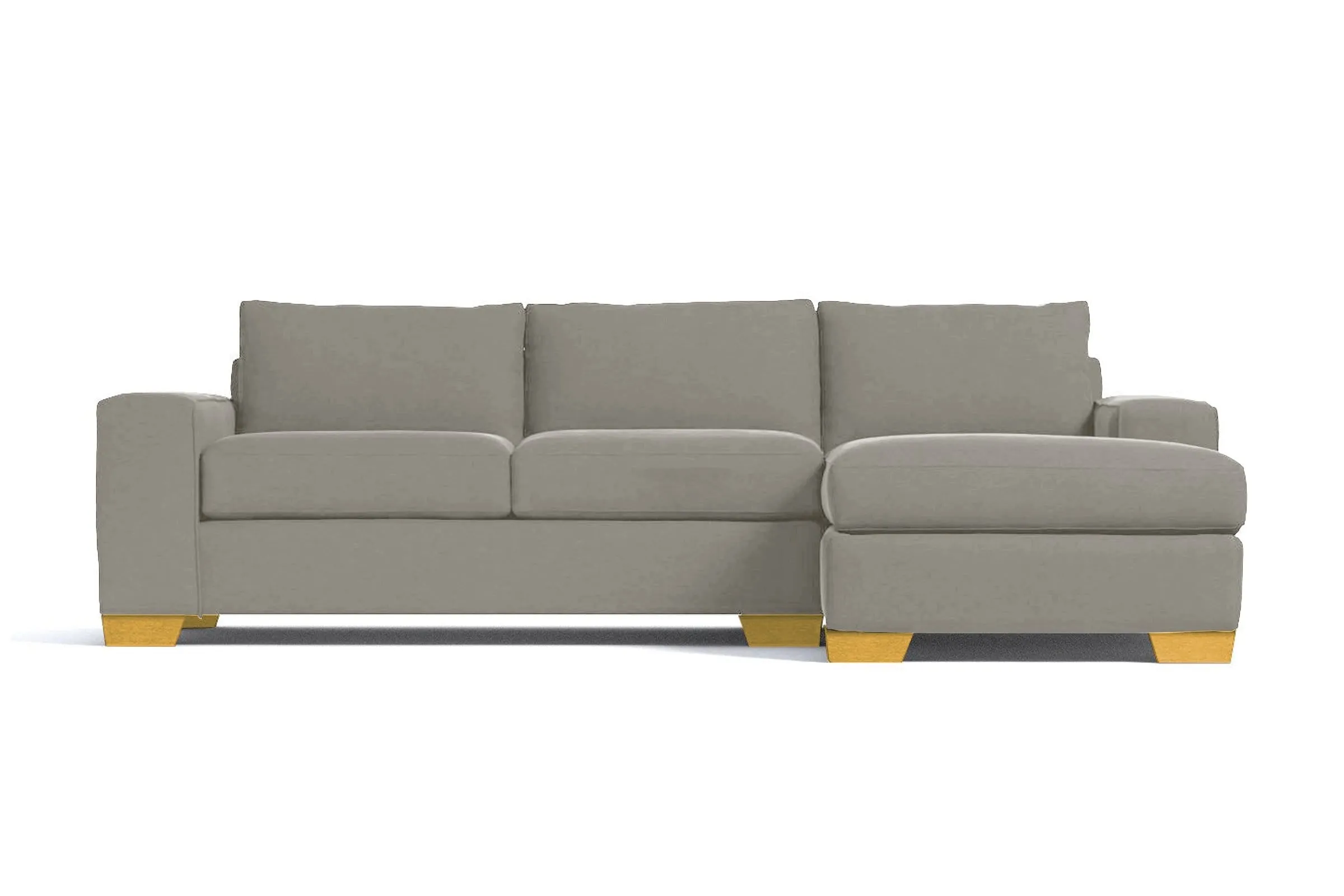 Melrose 2pc Sleeper Sectional :: Leg Finish: Natural / Configuration: RAF - Chaise on the Right / Sleeper Option: Deluxe Innerspring Mattress