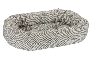 Microvelvet - Diamondback Micro Jacquard Dog Bed - Donut Bed