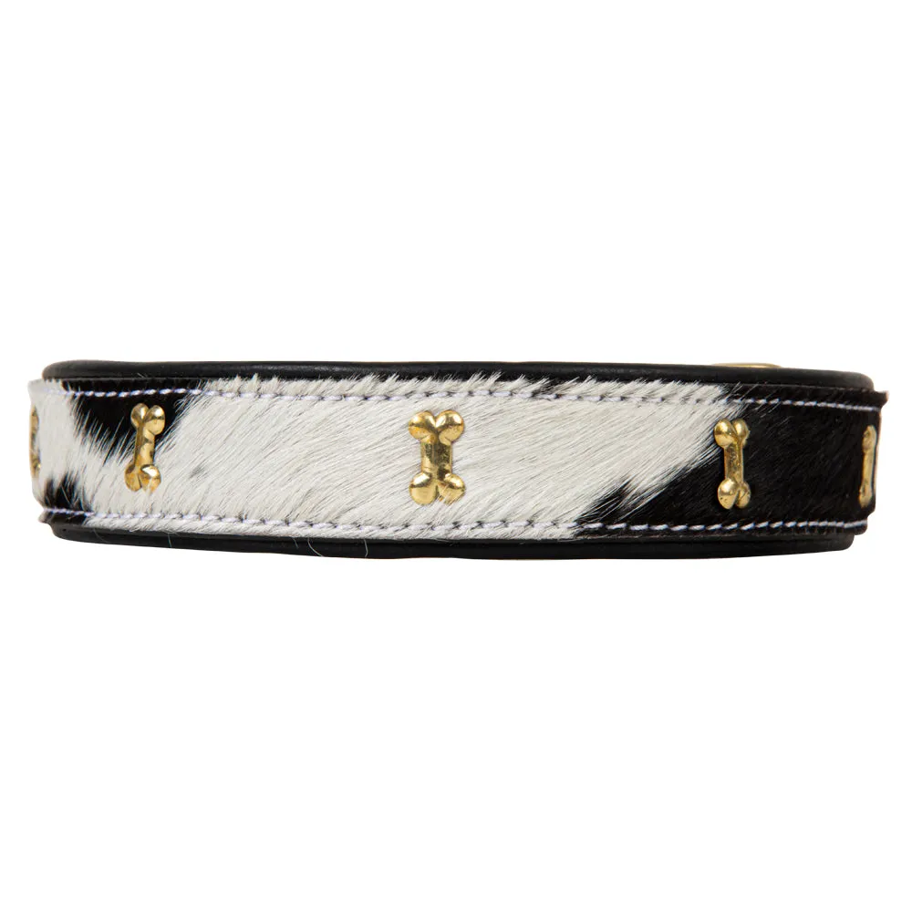 Monterey Hair-on Hide Dog Collar