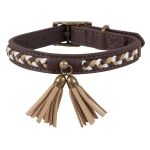 MuttNation Faux Leather Tassel Custom Fit Collar