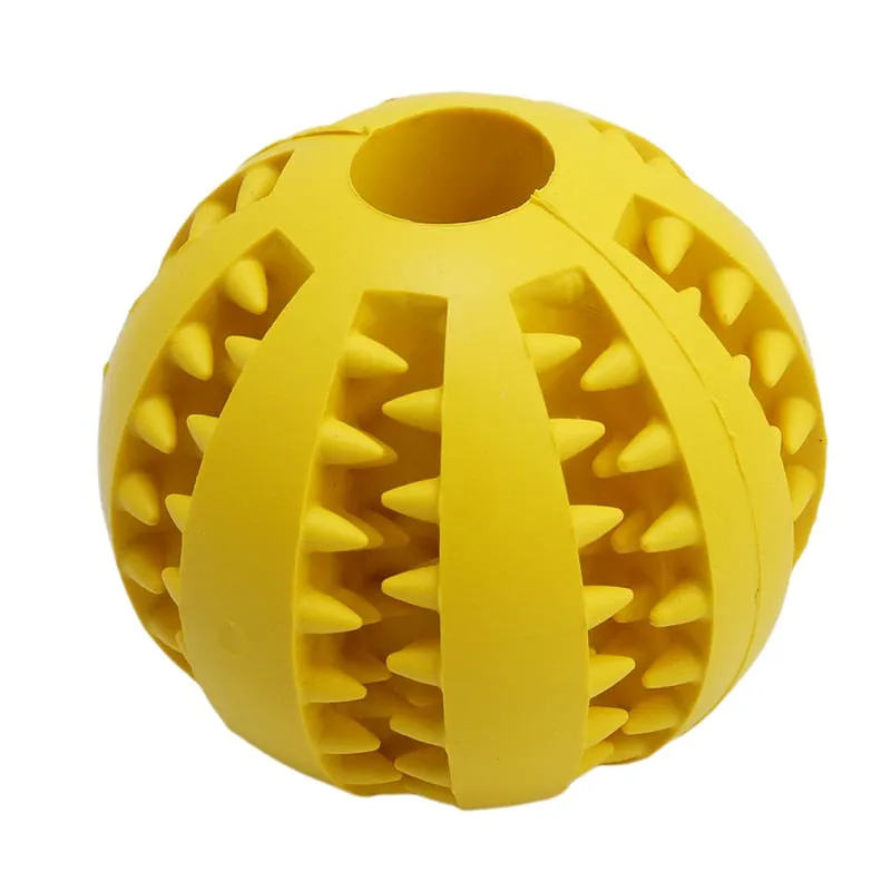 New Pet Dog Toy Interactive Rubber Balls Pet Dog Cat Puppy Chew Toys Ball Teeth Chew Toys Tooth Cleaning Balls Food